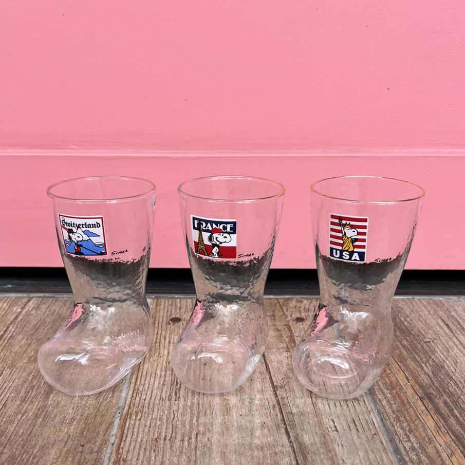 [VINTAGE] SNOOPY BOOTS GLASS