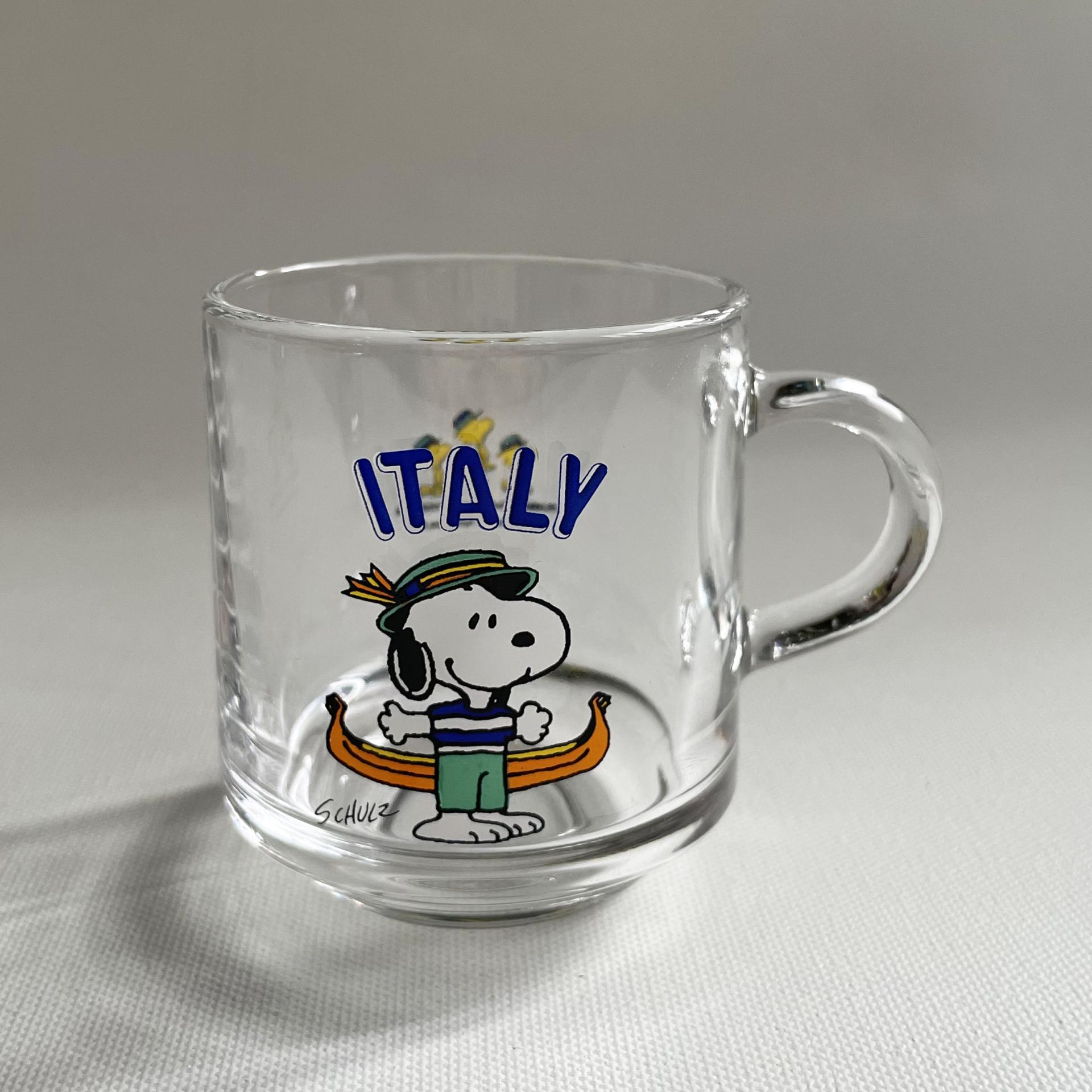 [VINTAGE] SNOOPY AMERICA&ITALY MUG SET