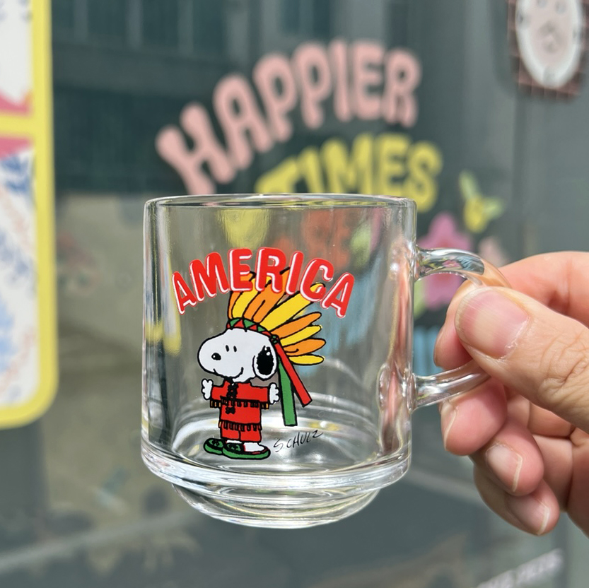 [VINTAGE] AMERICA&ITALY SNOOPY MUG SET