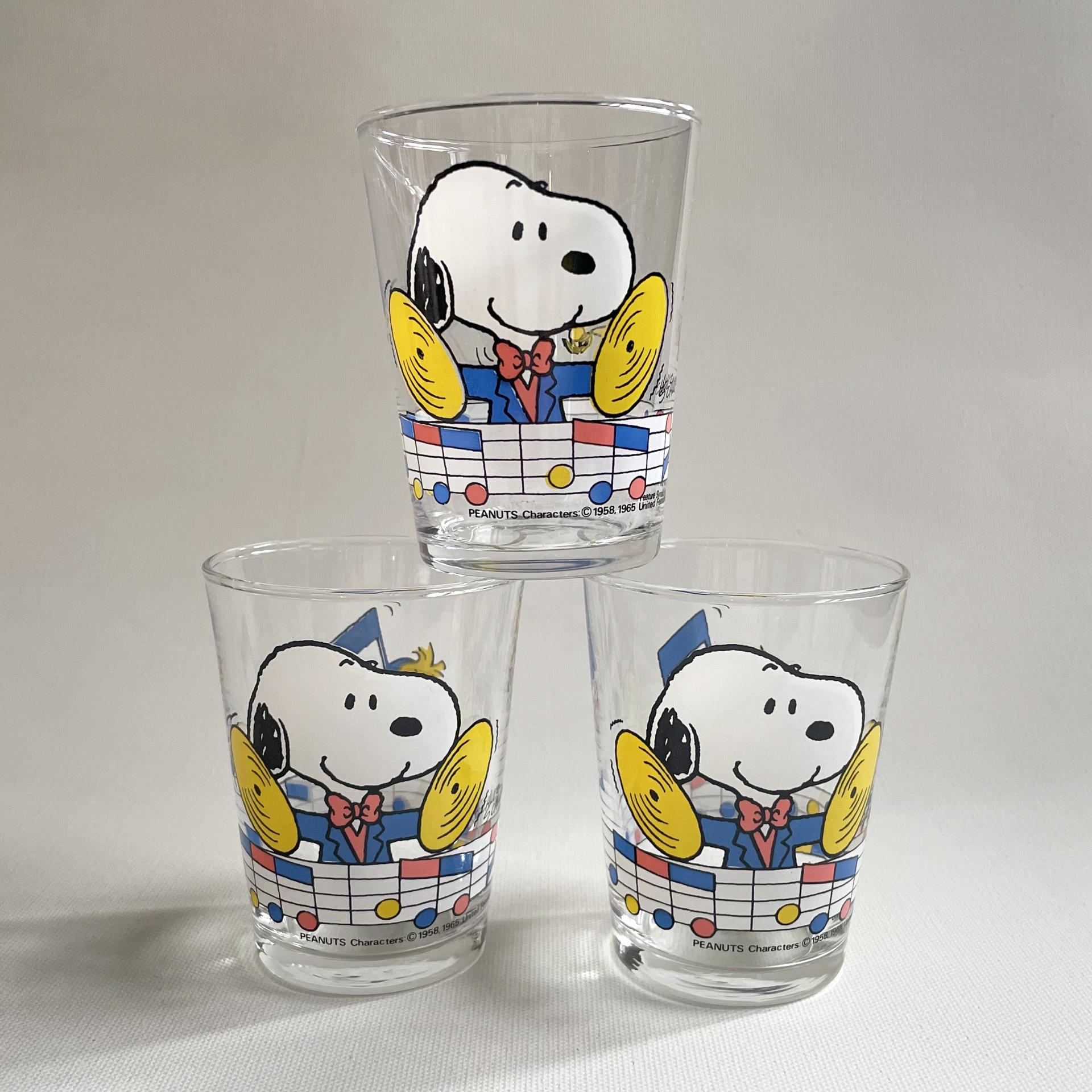 [VINTAGE] SNOOPY CYMBALS GLASS