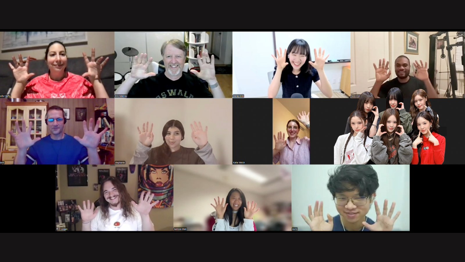 Students posing together after class