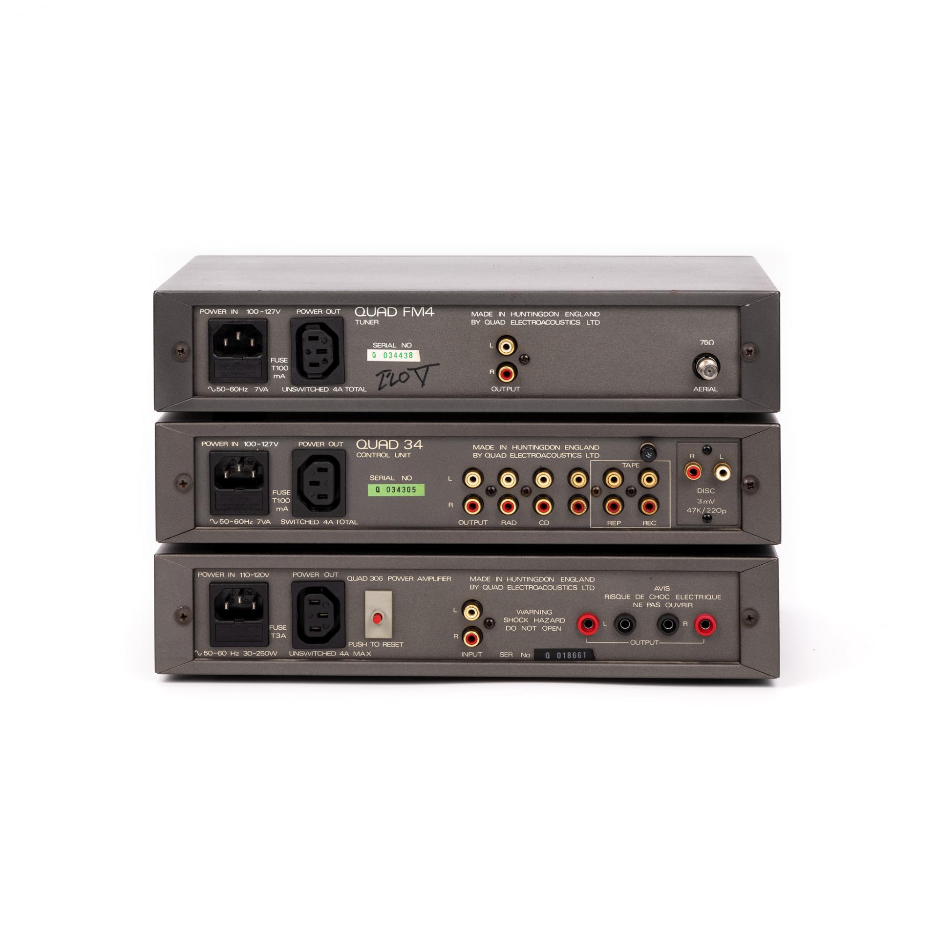 QUAD 34 プリアンプ FM4 チューナー セット コードなし ジャンク品 fdf453069506d.jpg