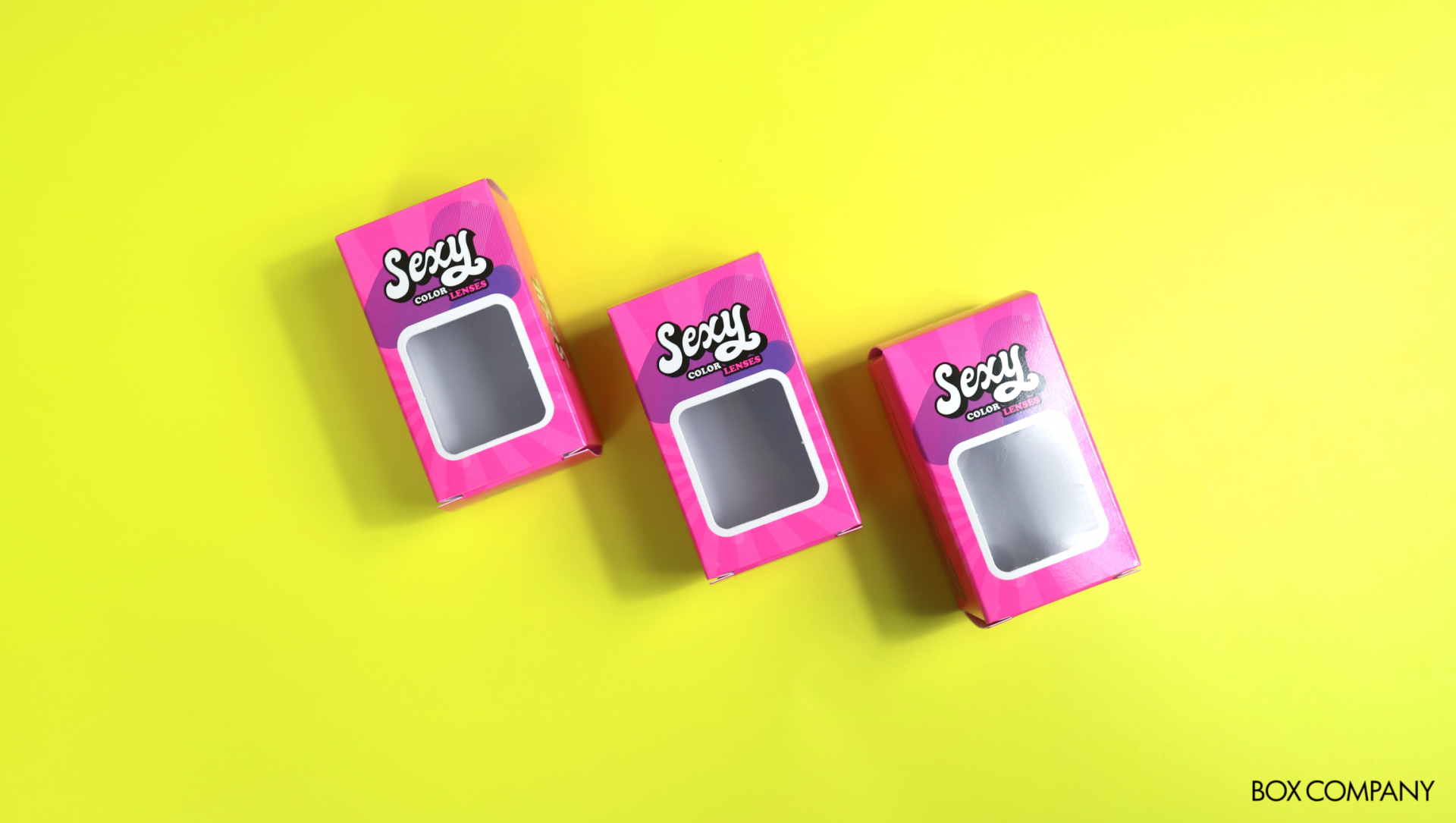 컬러렌즈 형광 인쇄 단상자 제작