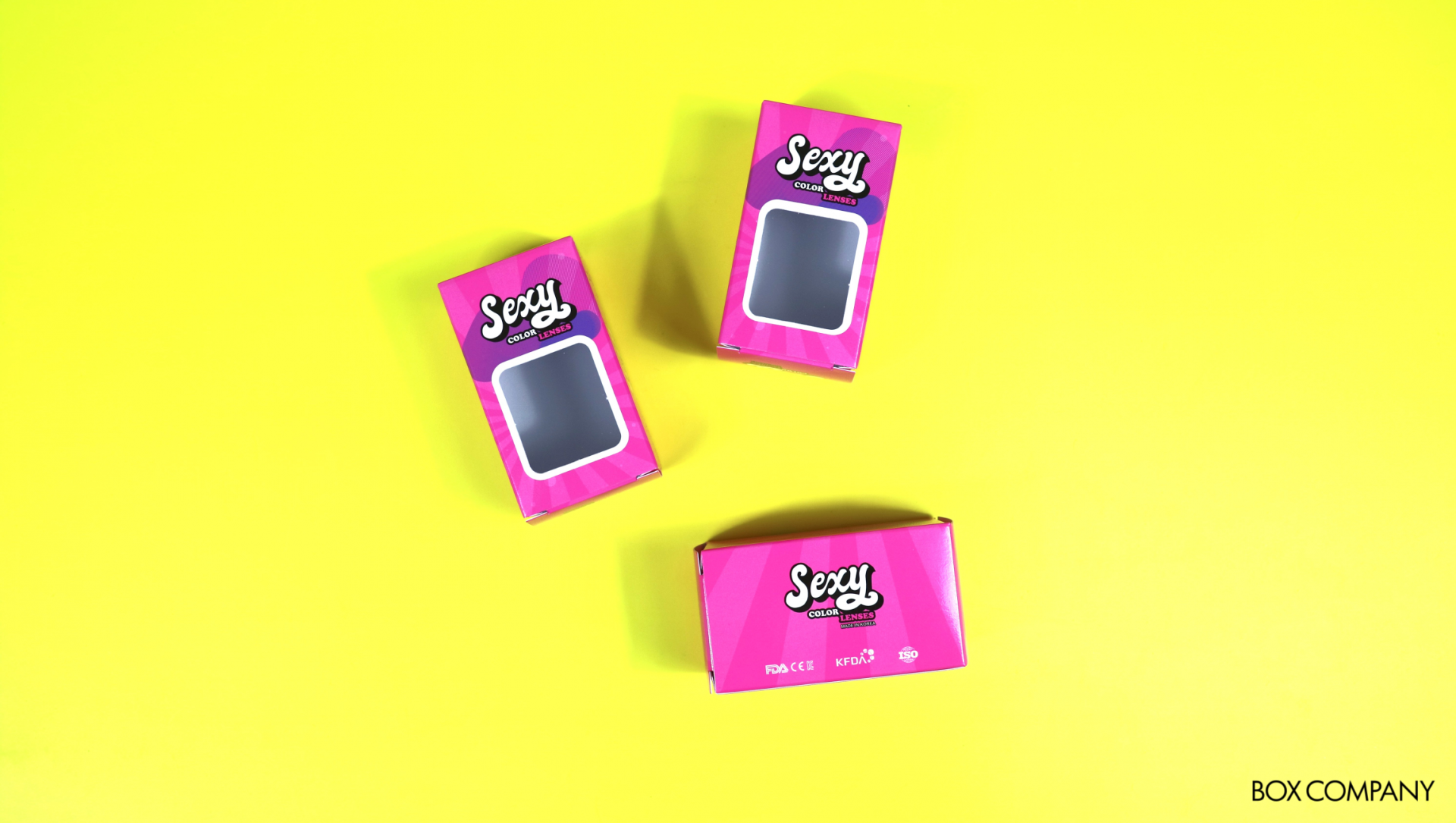 컬러렌즈 형광 인쇄 단상자 제작