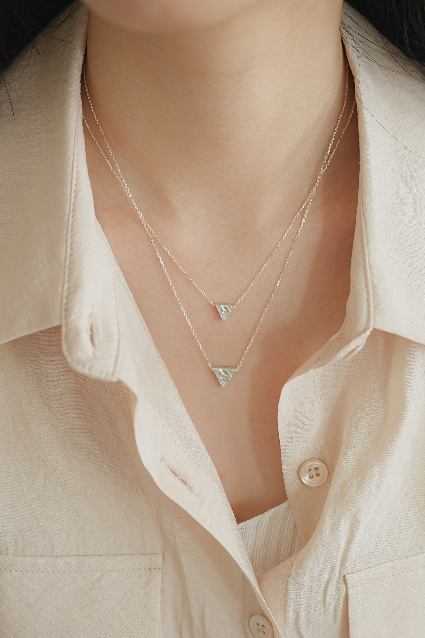 세발자전거, silver necklace