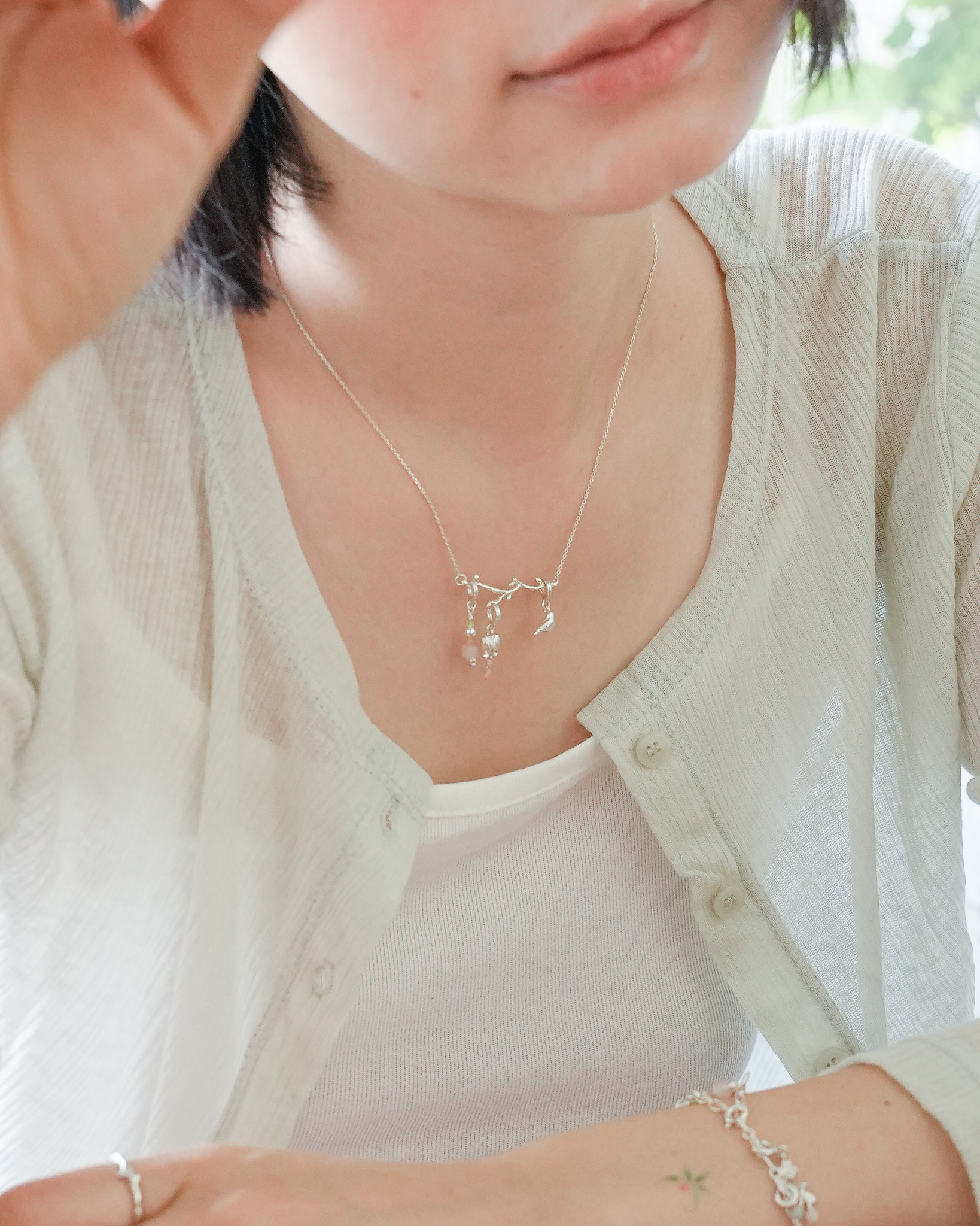 나의 정원, silver necklace (L)