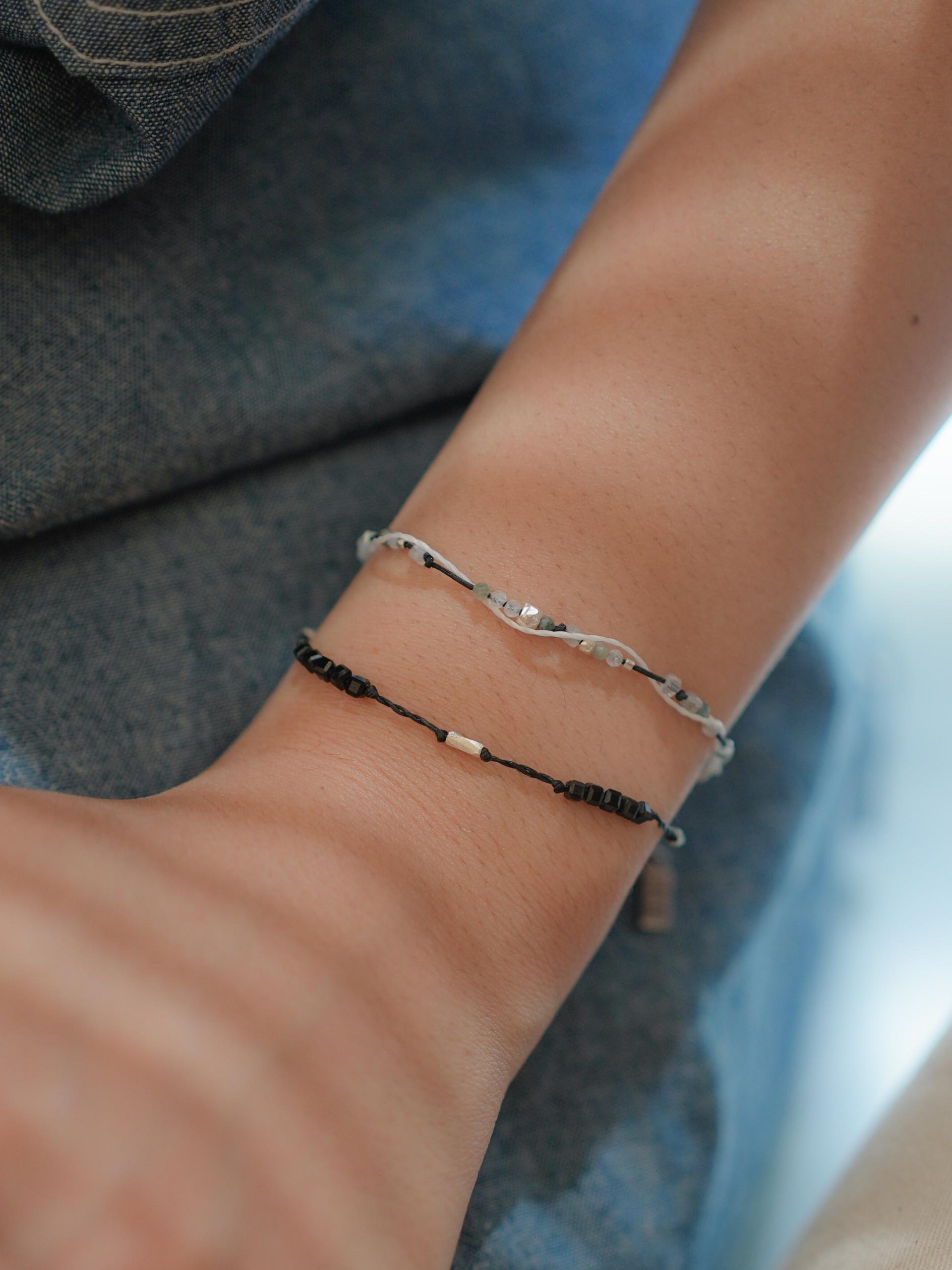 6月) 다정한 바다, double line bracelet