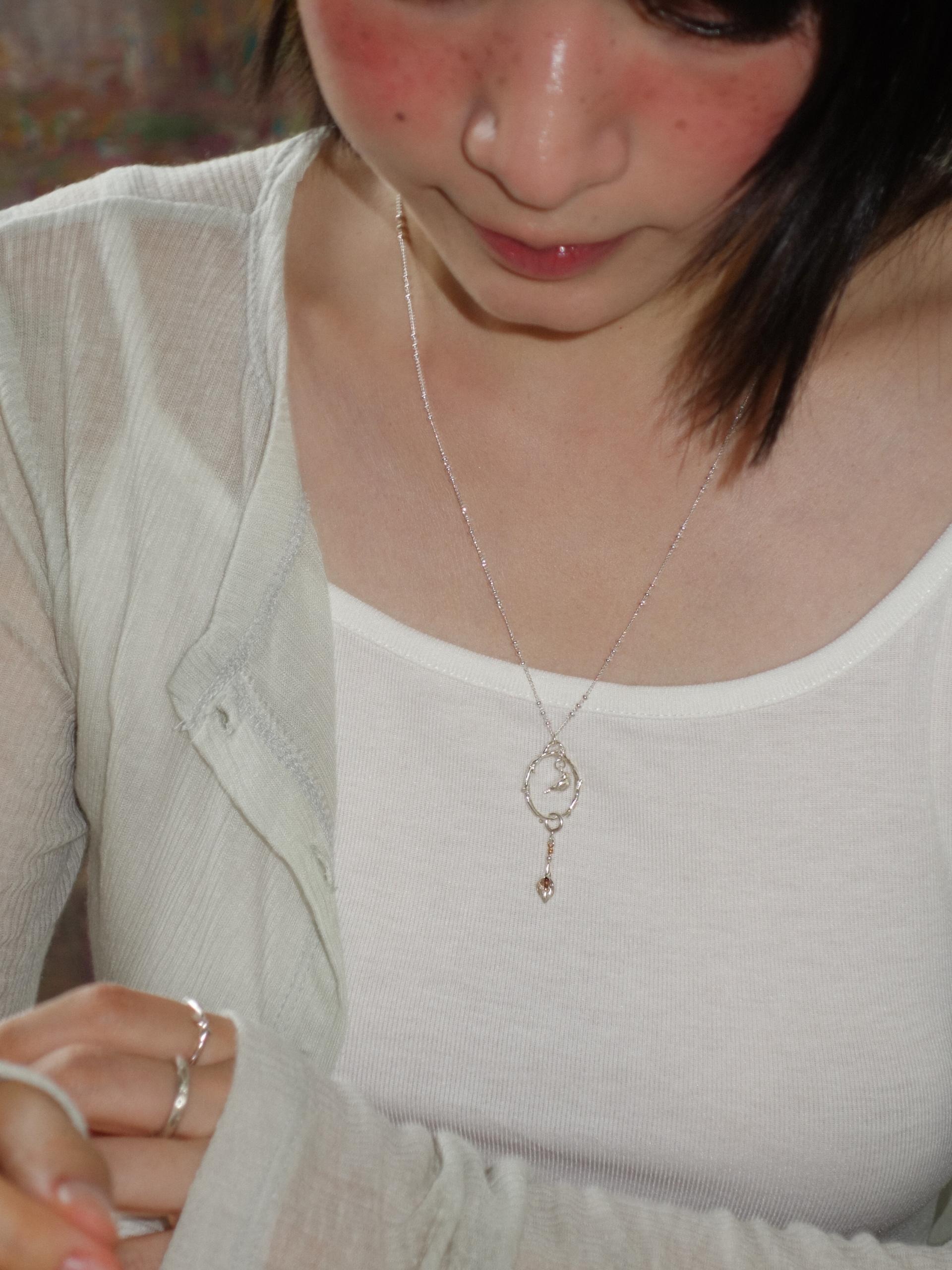 나의 정원, silver necklace (circle)