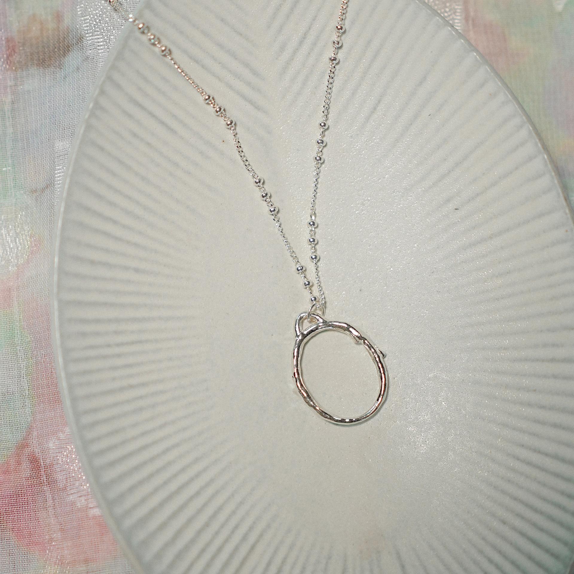 감정정원, circle necklace (silver)
