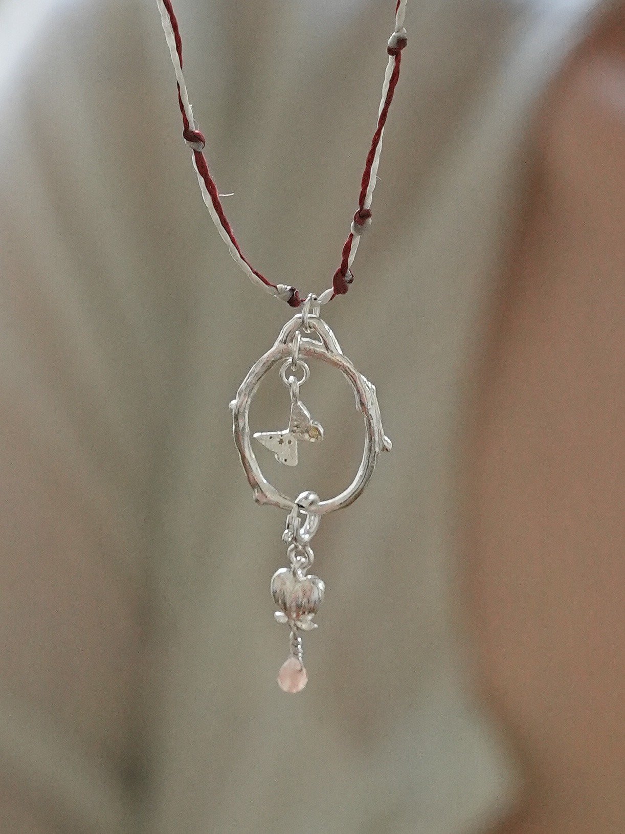 나의 정원, silver necklace (circle)