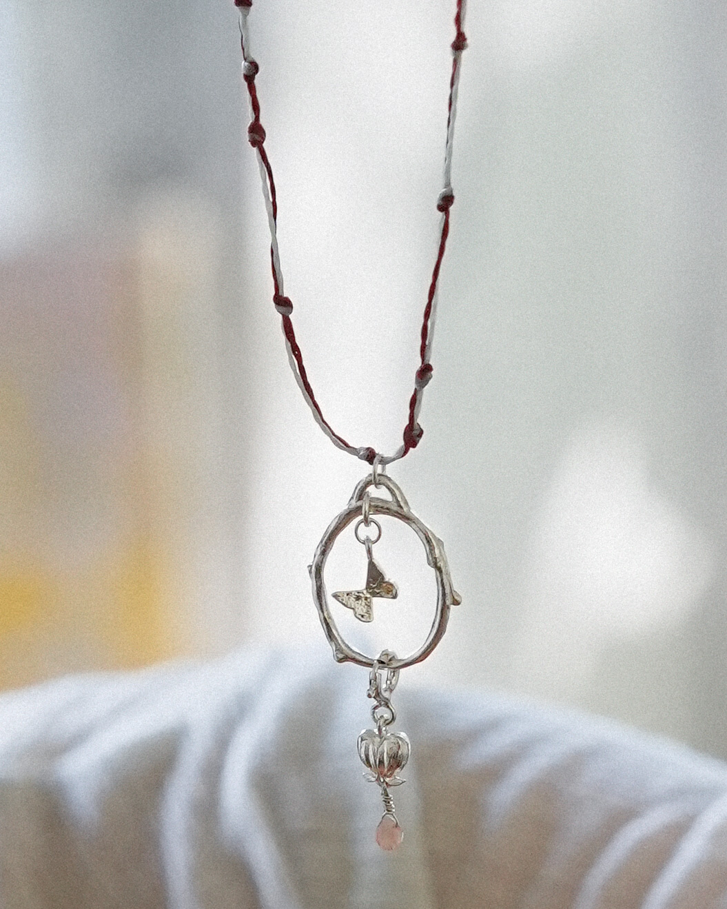 나의 정원, silver necklace (circle)