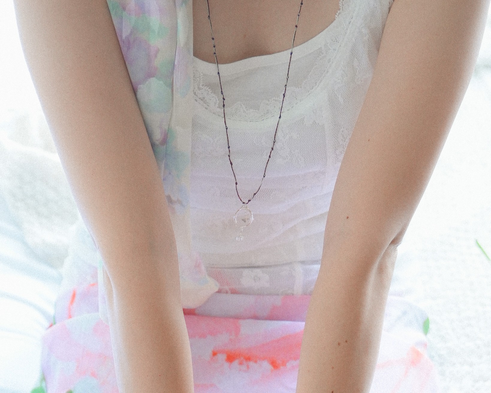 감정정원, circle necklace (wax)