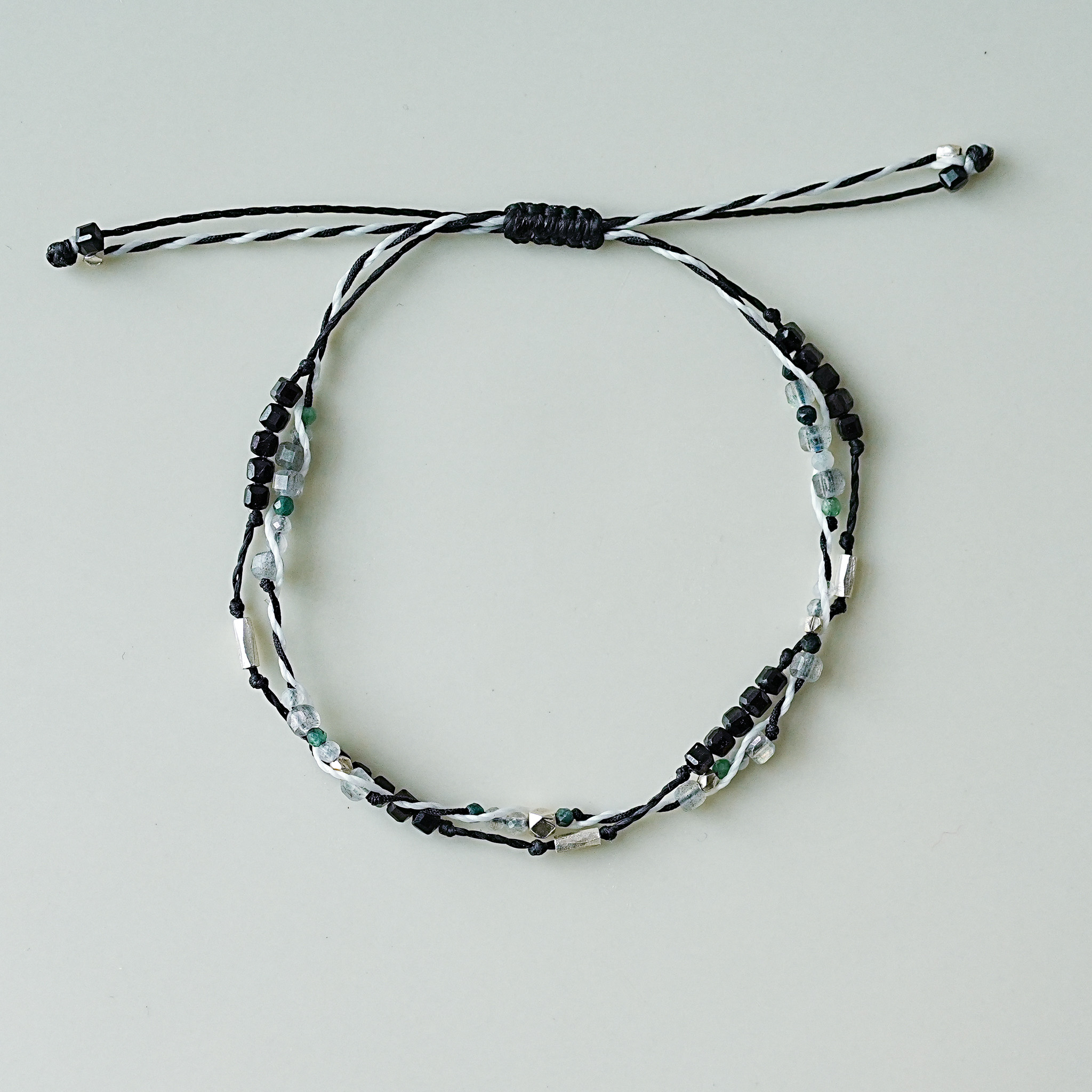 6月) 다정한 바다, double line bracelet