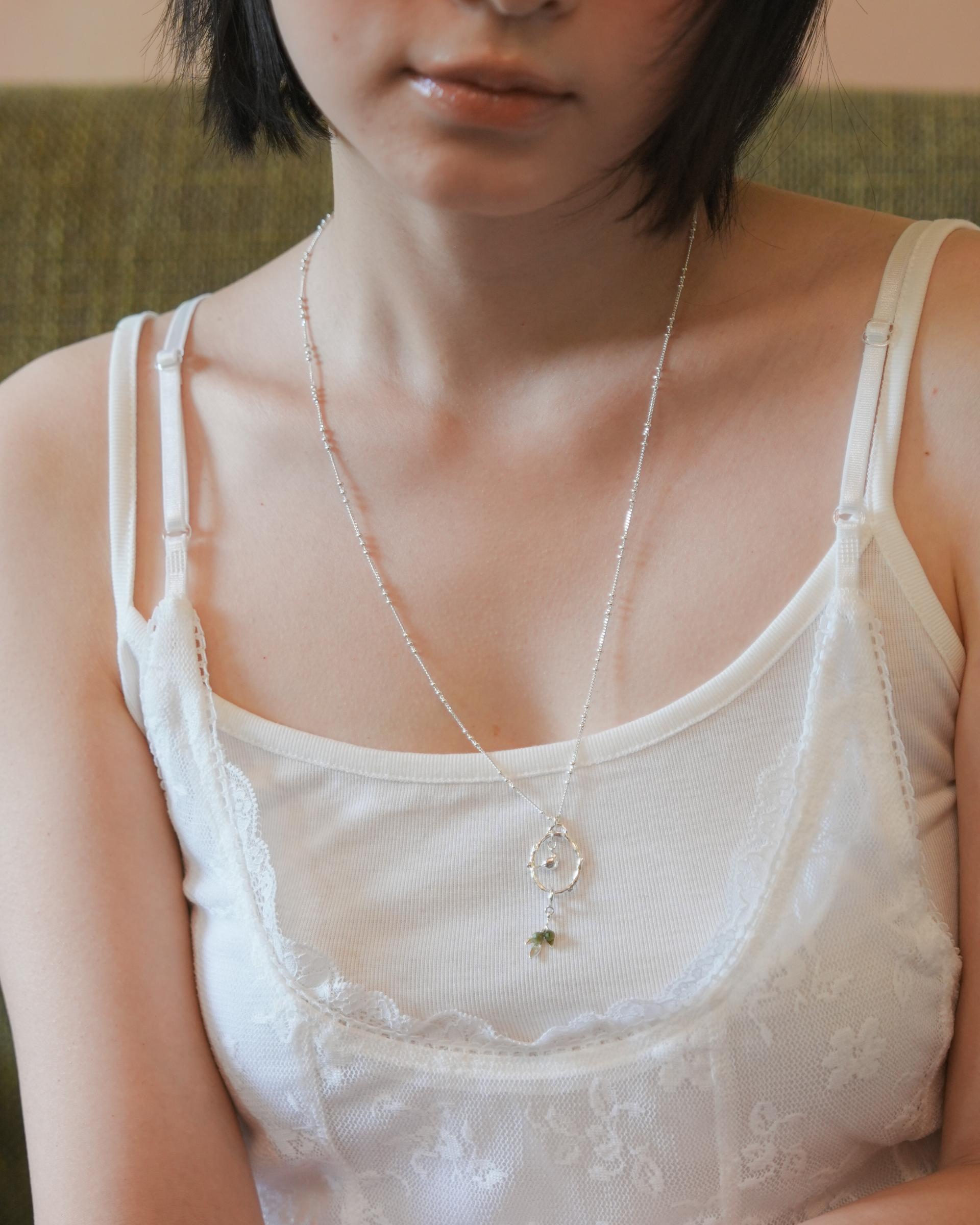 나의 정원, silver necklace (circle)