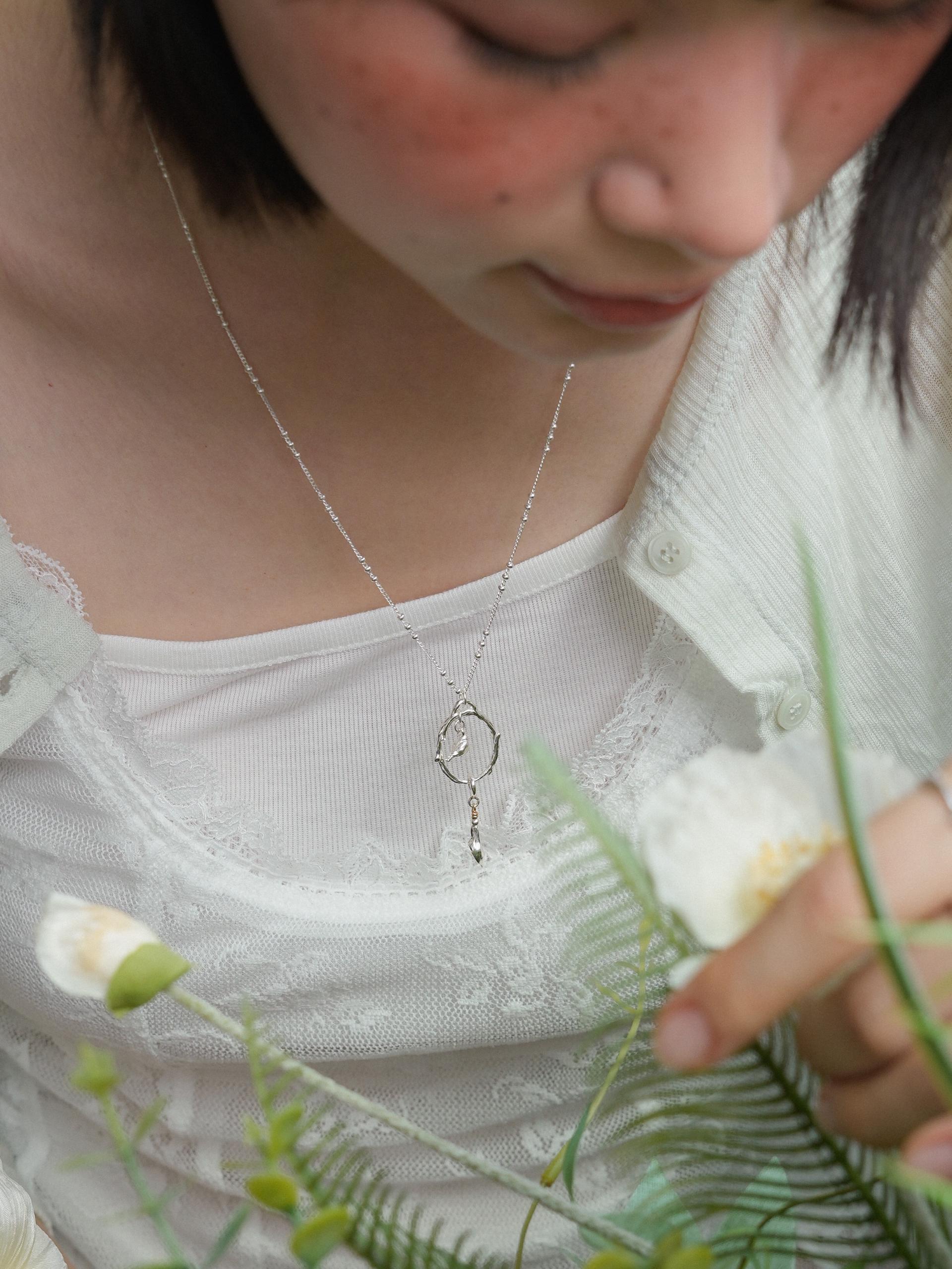 나의 정원, silver necklace (circle)