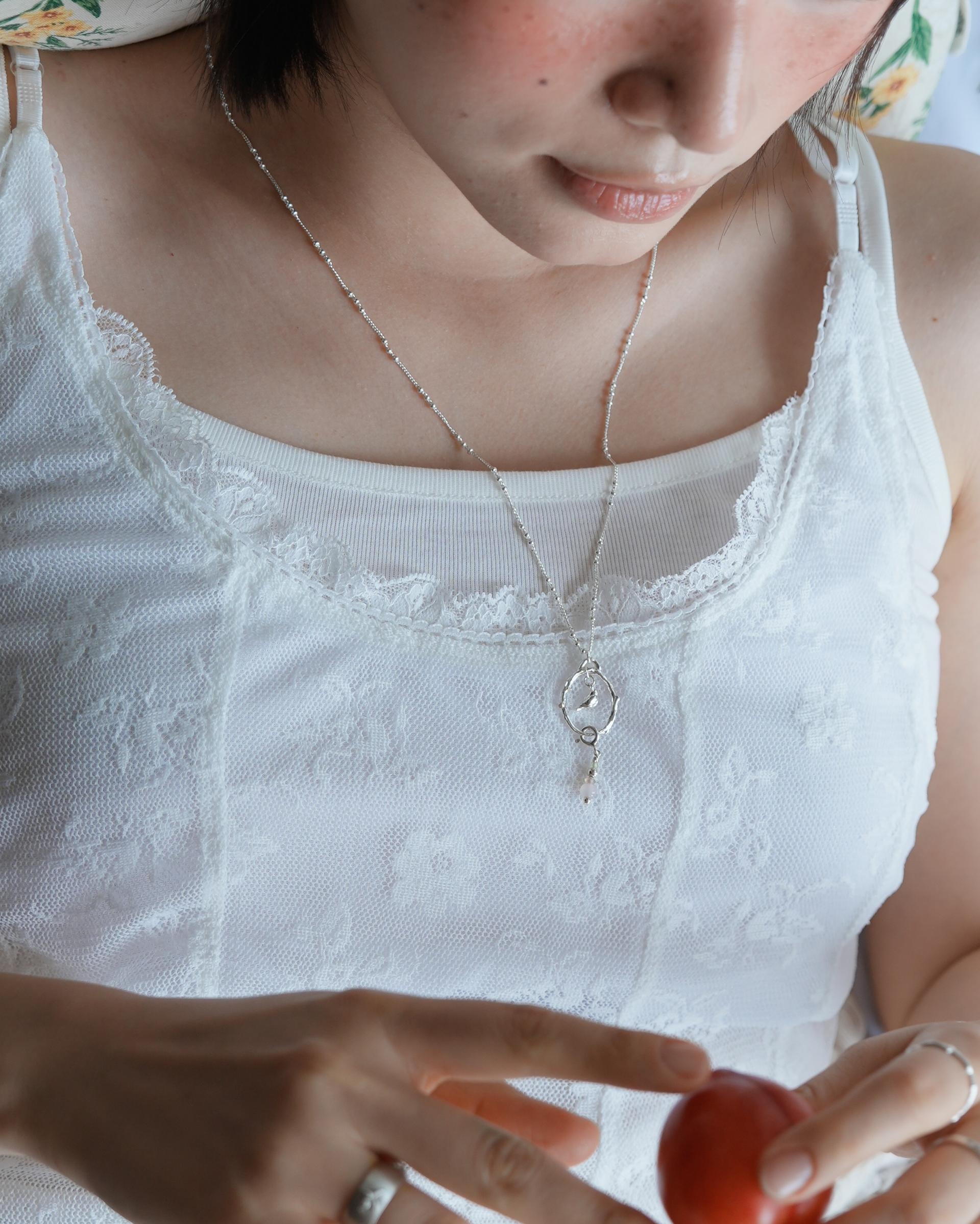 나의 정원, silver necklace (circle)