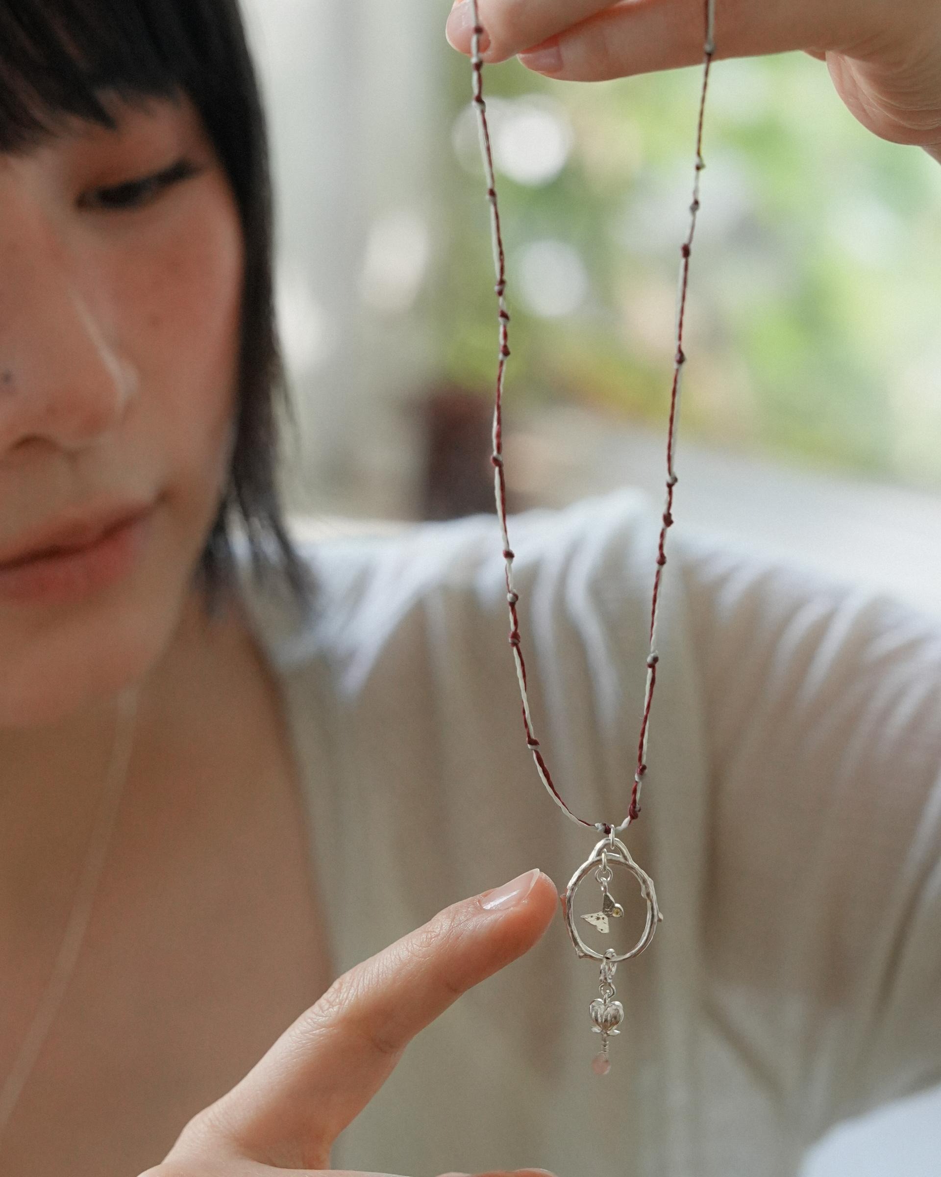 나의 정원, silver necklace (circle)