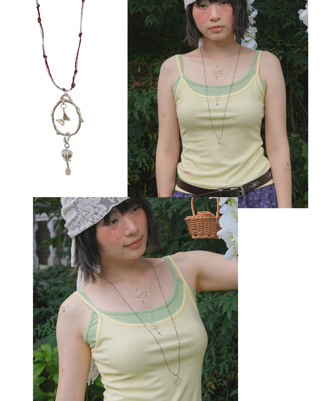 감정정원, circle necklace (wax)