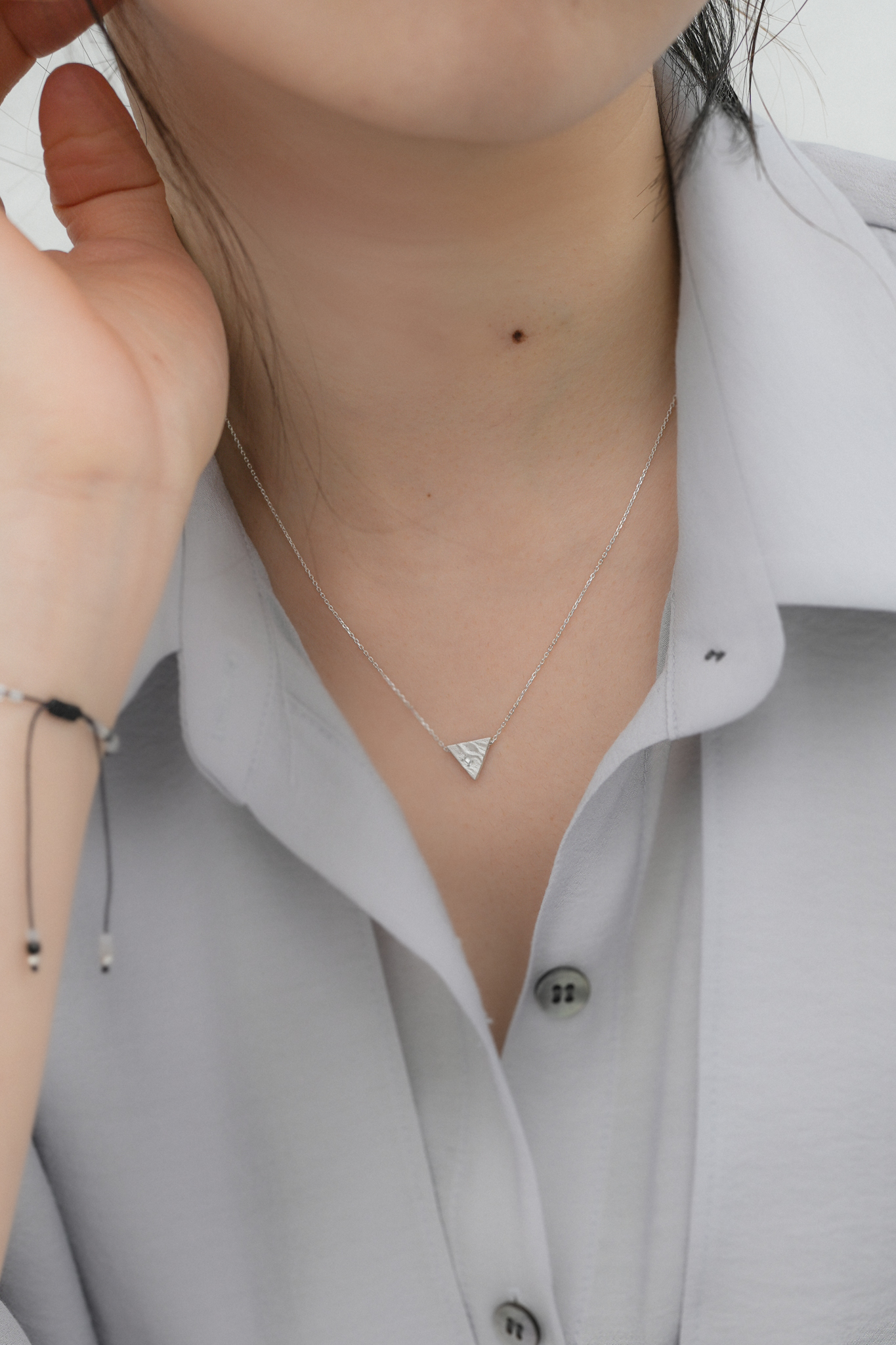 세발자전거, silver necklace