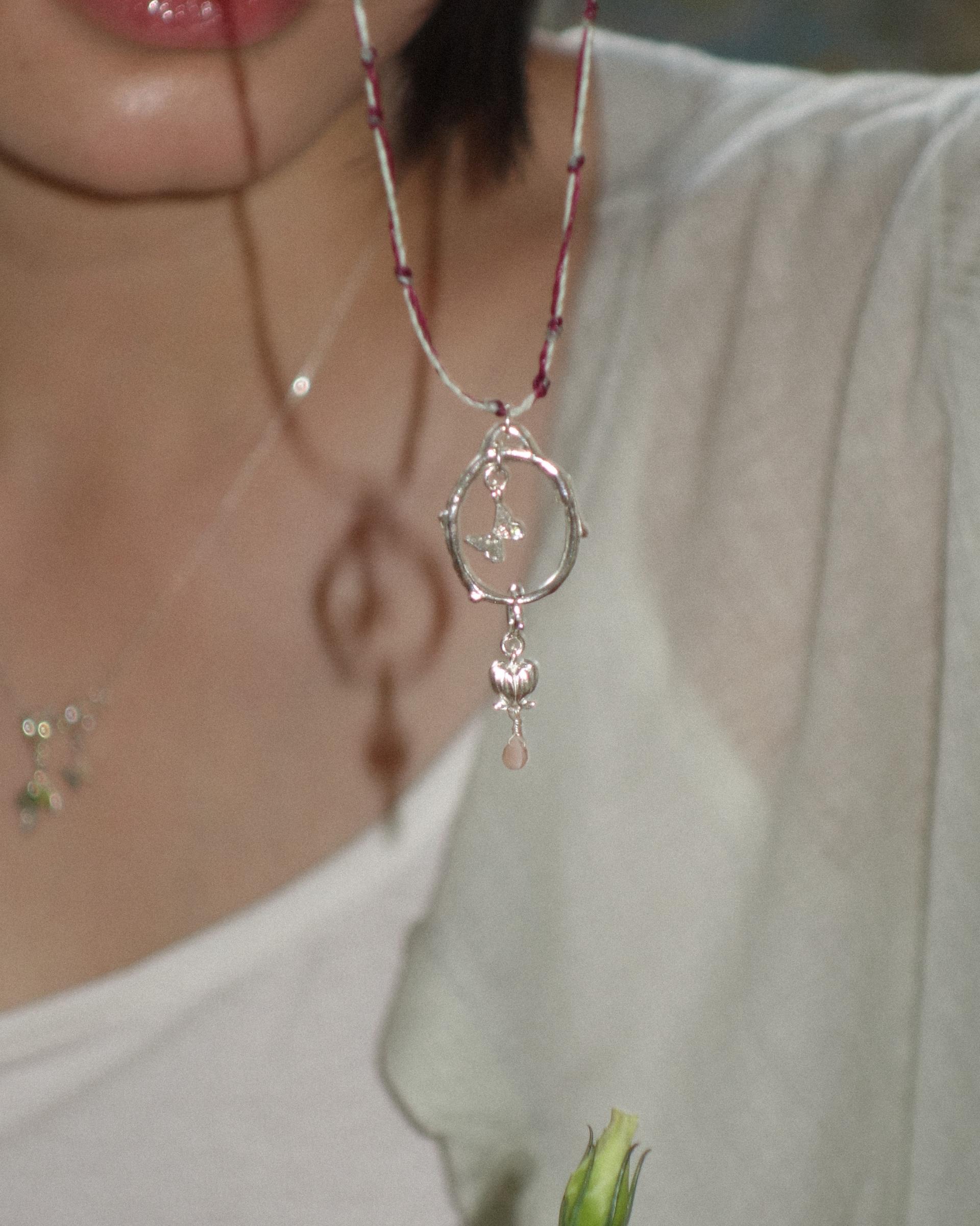 나의 정원, silver necklace (circle)