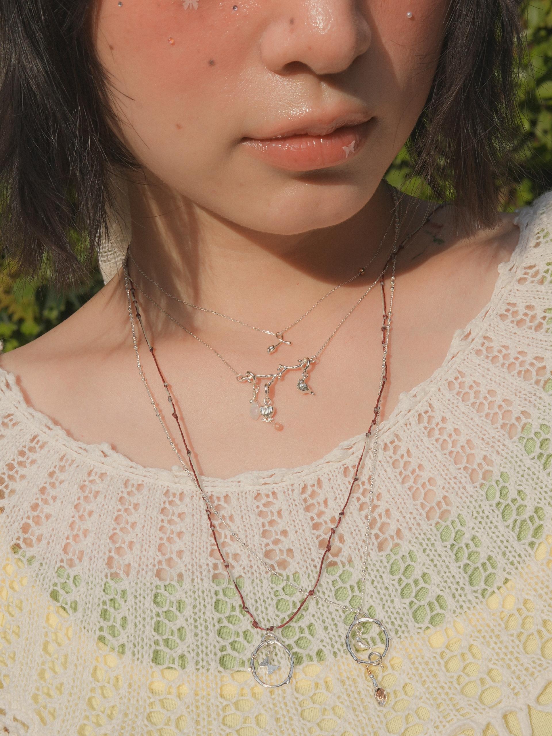 나의 정원, silver necklace (circle)