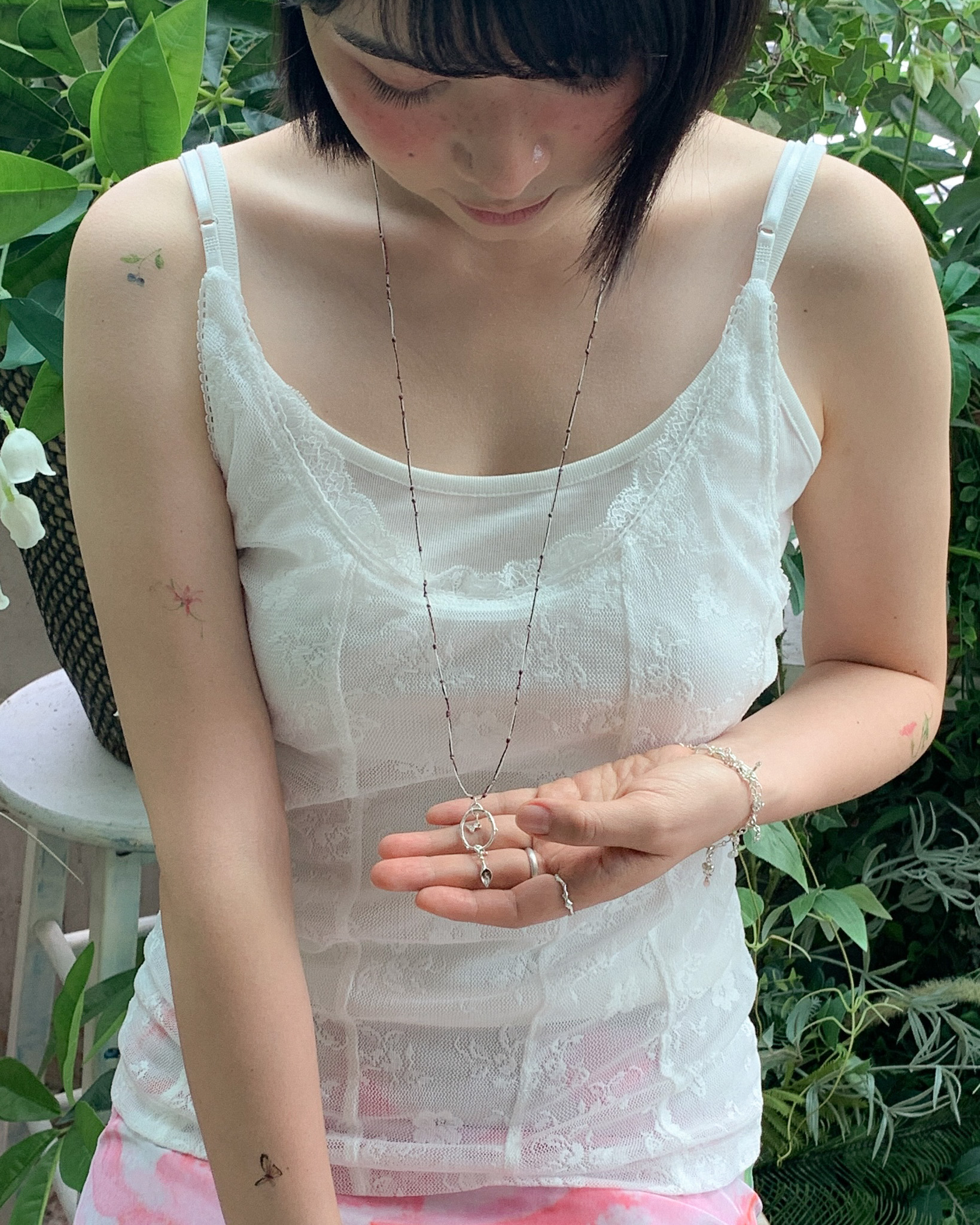감정정원, circle necklace (wax)
