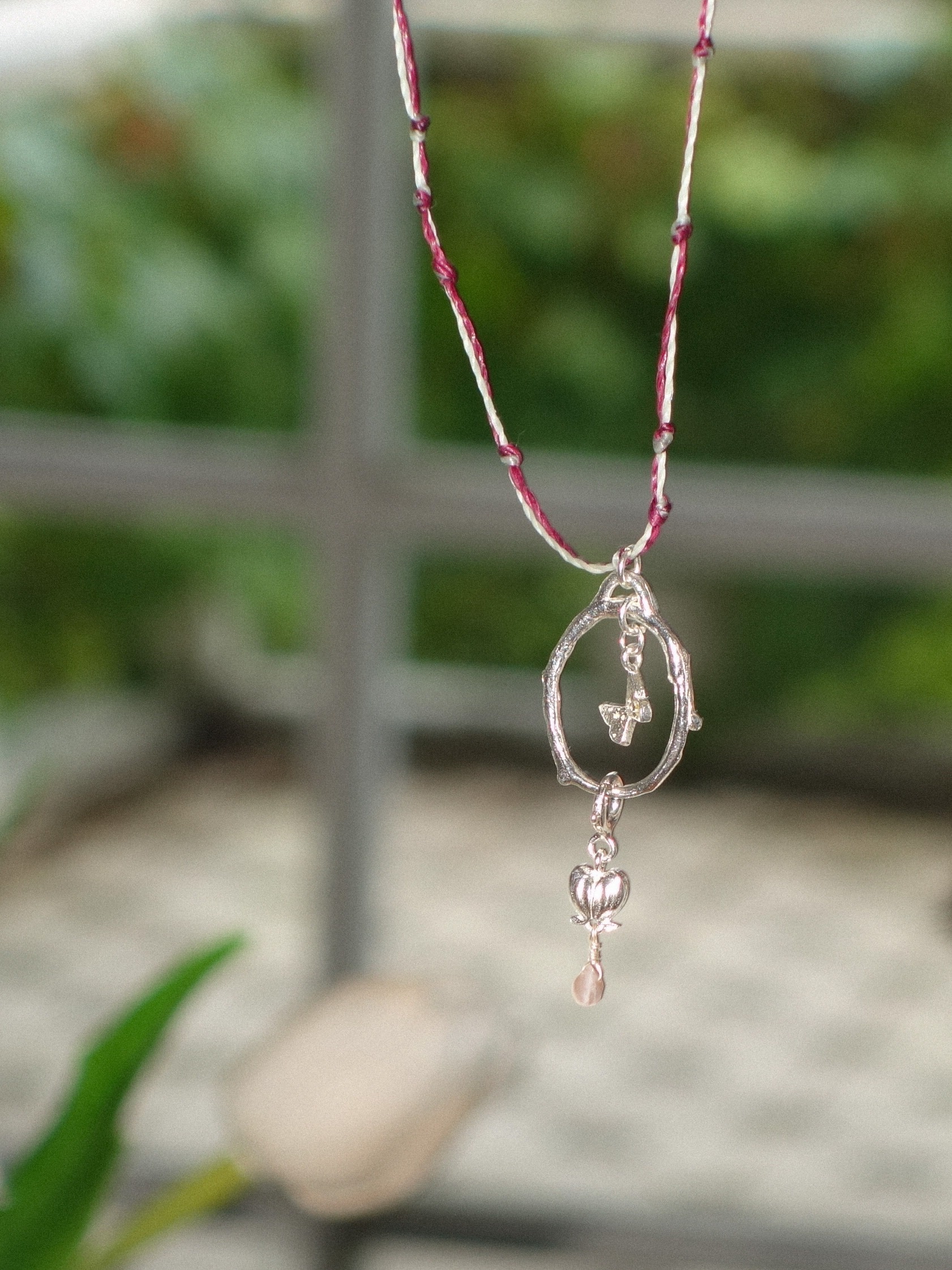 나의 정원, silver necklace (circle)