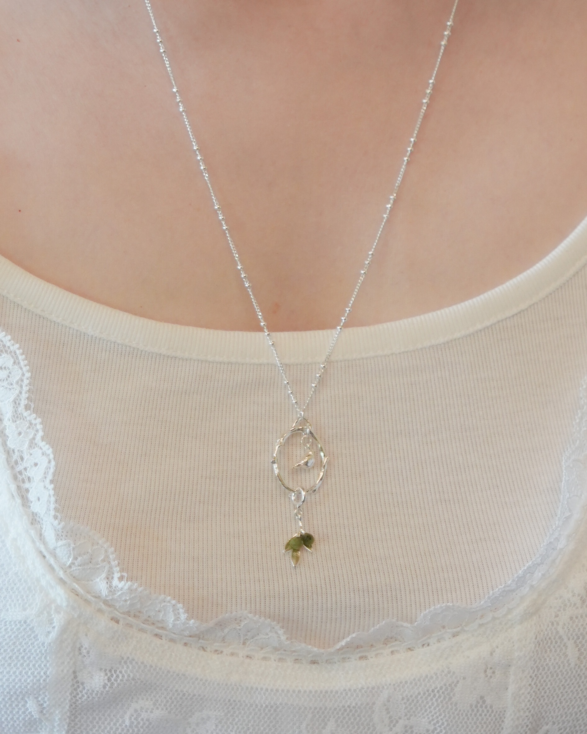 나의 정원, silver necklace (circle)