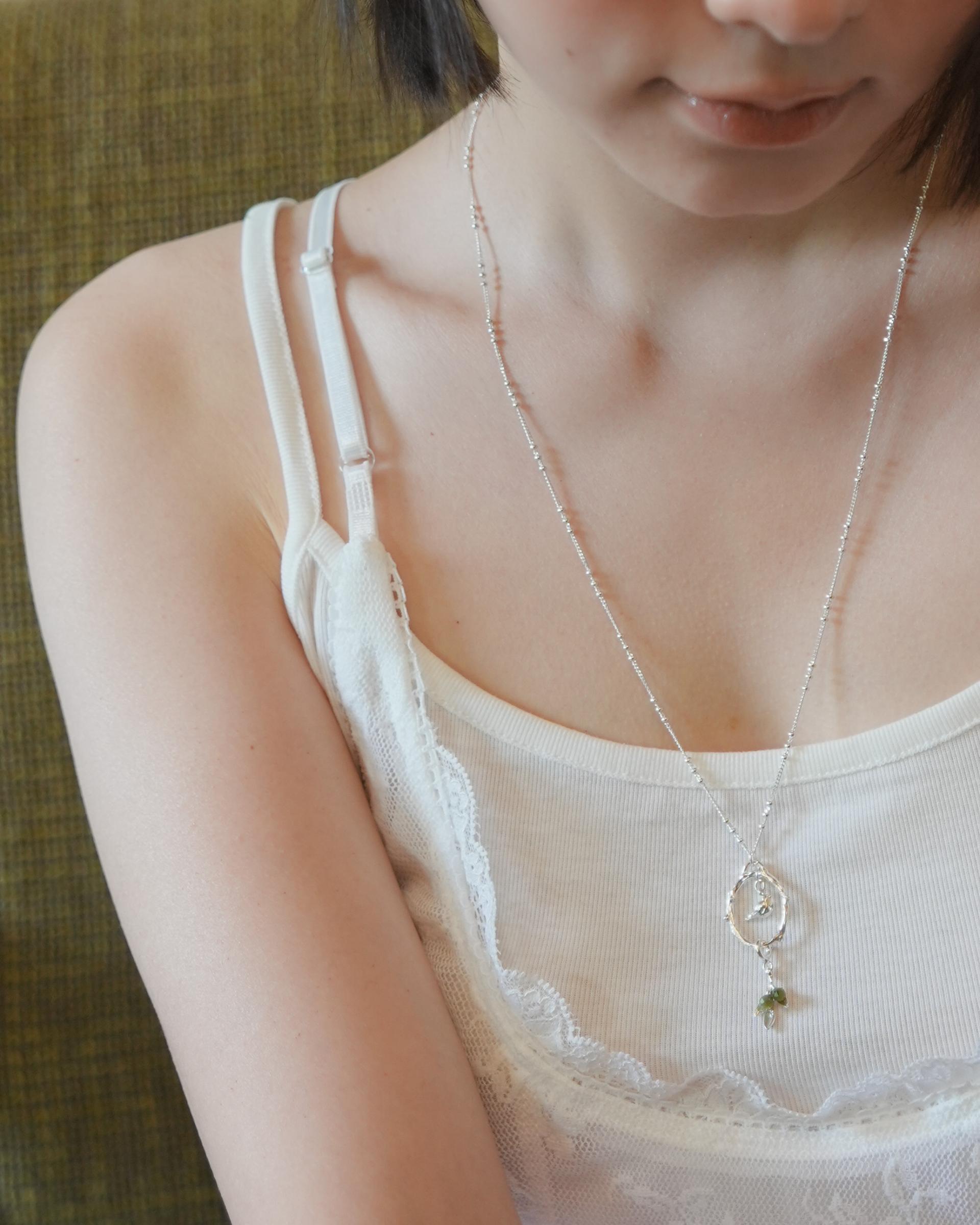 나의 정원, silver necklace (circle)