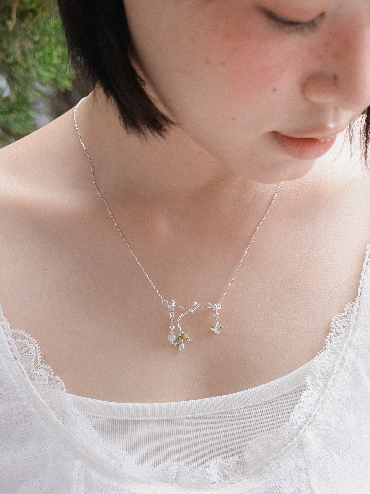 나의 정원, silver necklace (L)