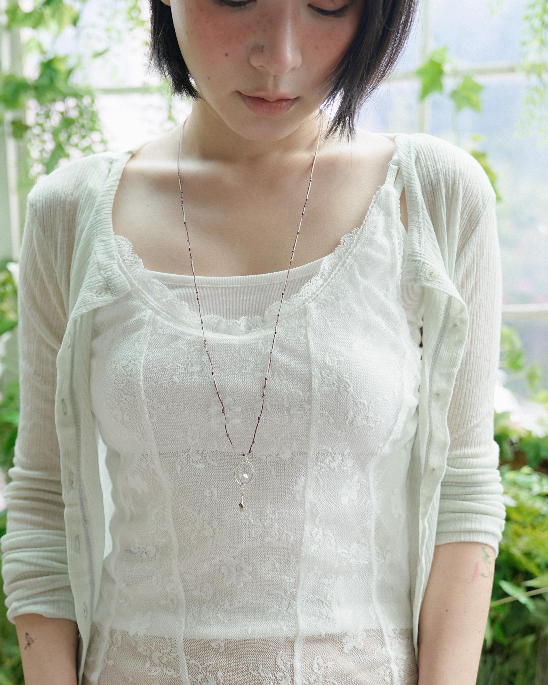 나의 정원, silver necklace (circle)