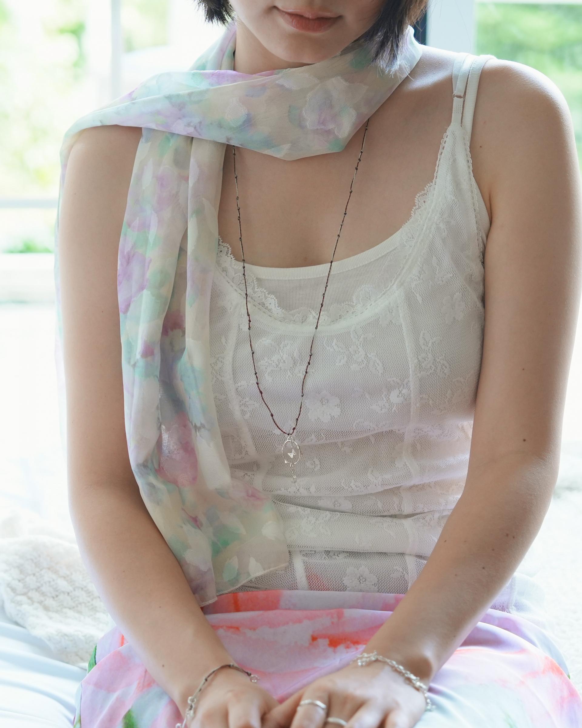 나의 정원, silver necklace (circle)