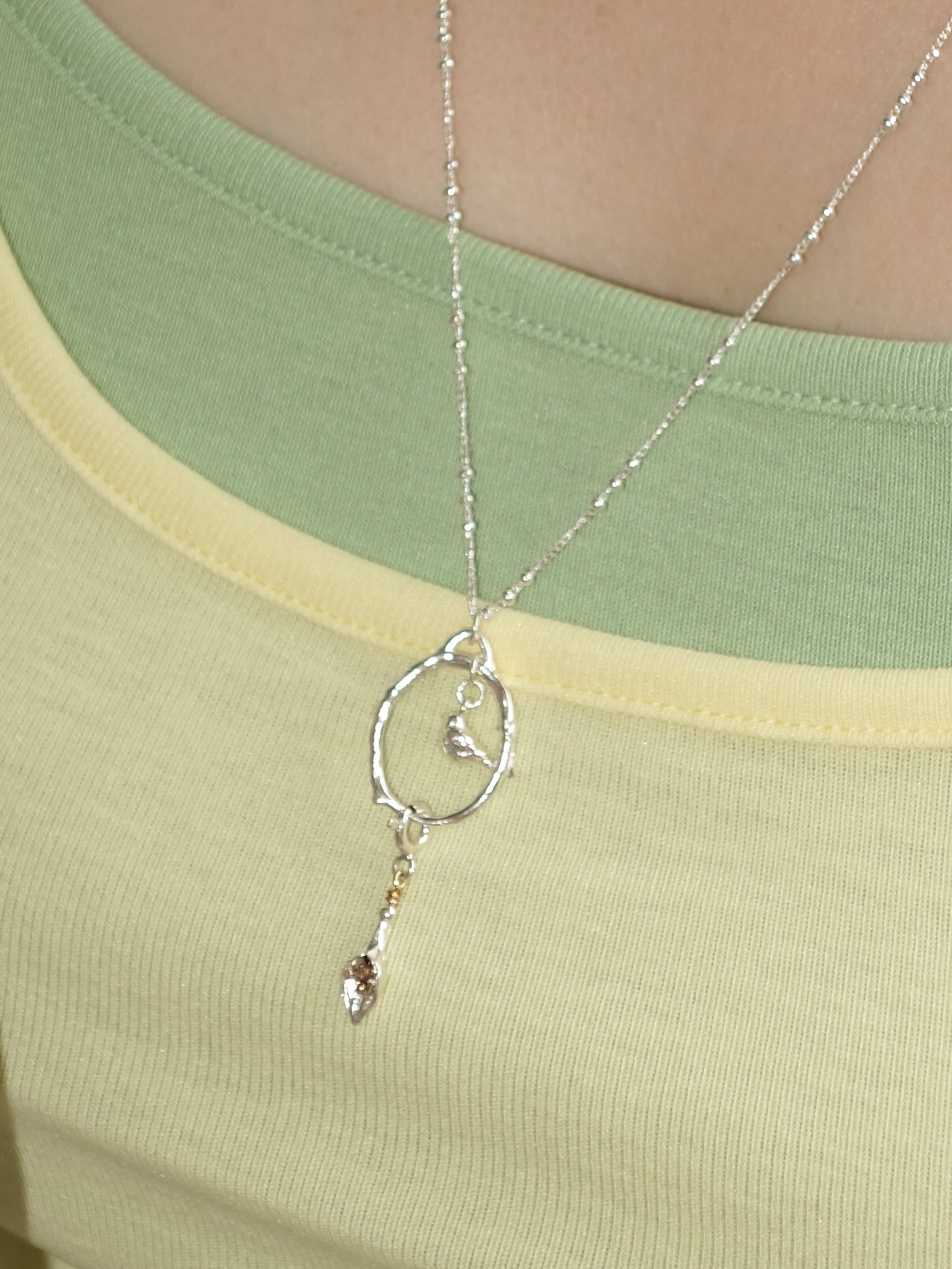 나의 정원, silver necklace (circle)