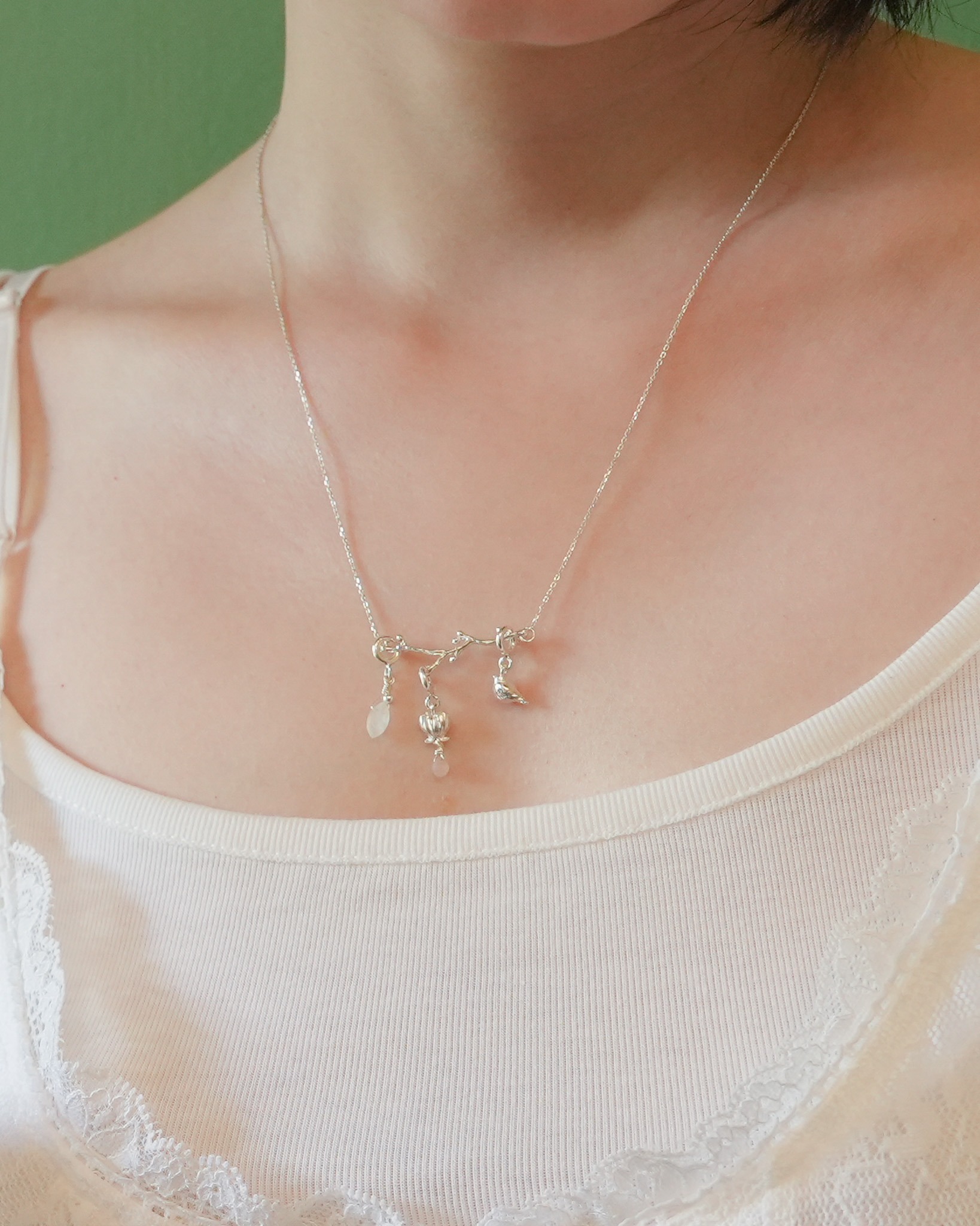 나의 정원, silver necklace (L)