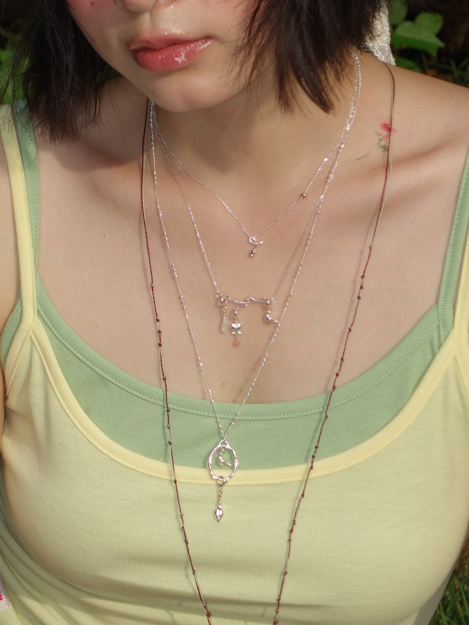 감정정원, circle necklace (silver)