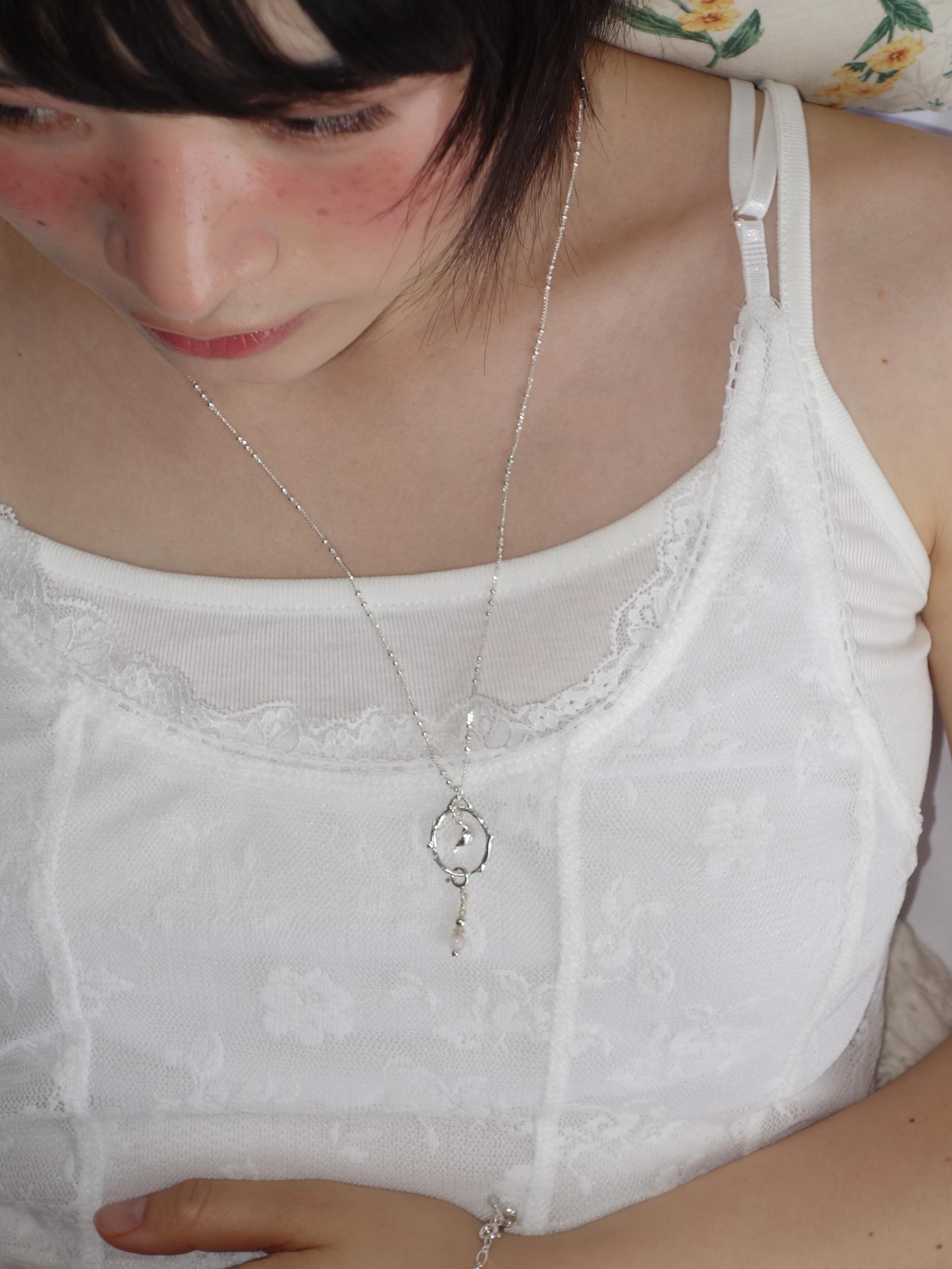 나의 정원, silver necklace (circle)
