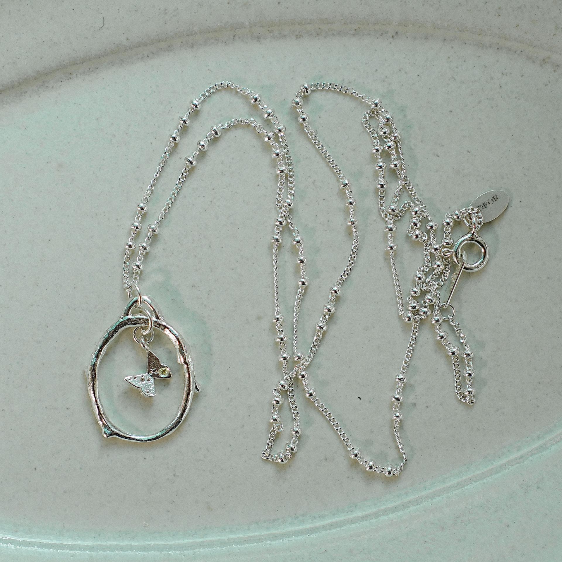 감정정원, circle necklace (silver)