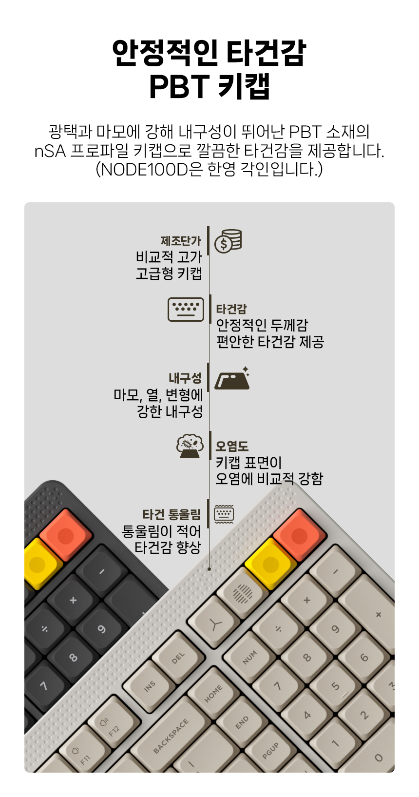 NUPHY NODE100 기계식키보드 로우 프로파일 나노 스위치