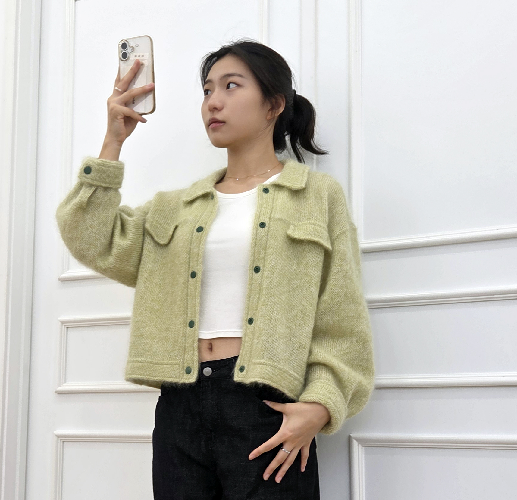 [한미란] 란탑스티치 자켓