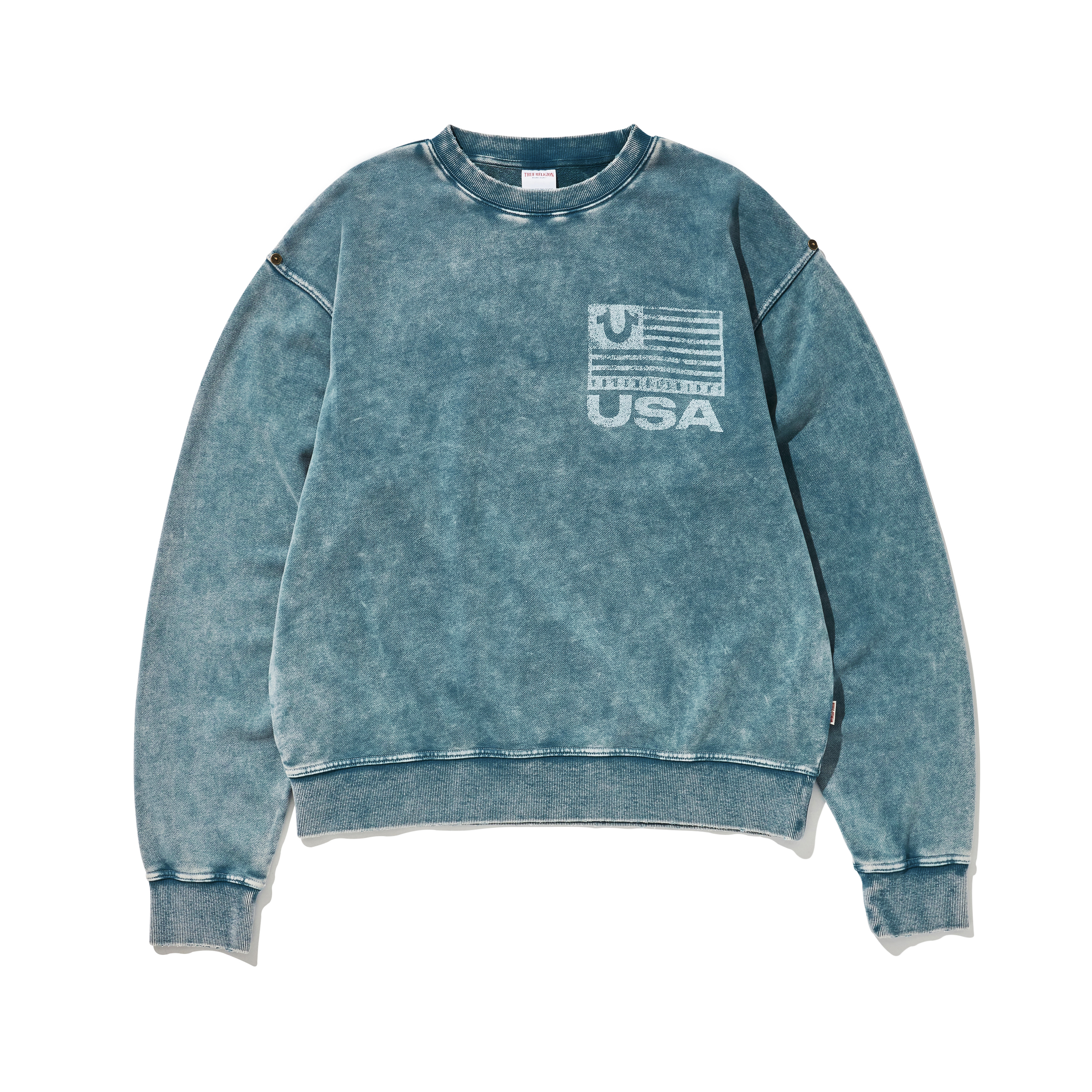 【TRUE RELIGION】 Antismog Crewneck Indigo ANTI SMOG CREWNECK (INDIGO) - TRUE RELIGION