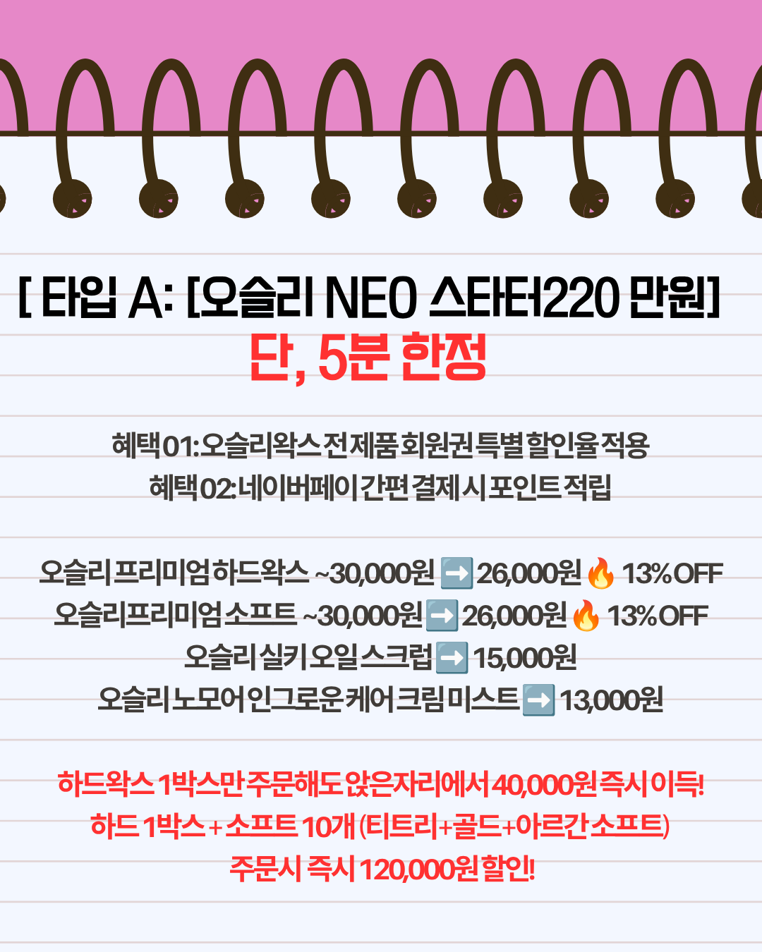 오슬리 NEO 마스터 220만원