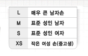 왁싱 니트릴장갑 S/M
