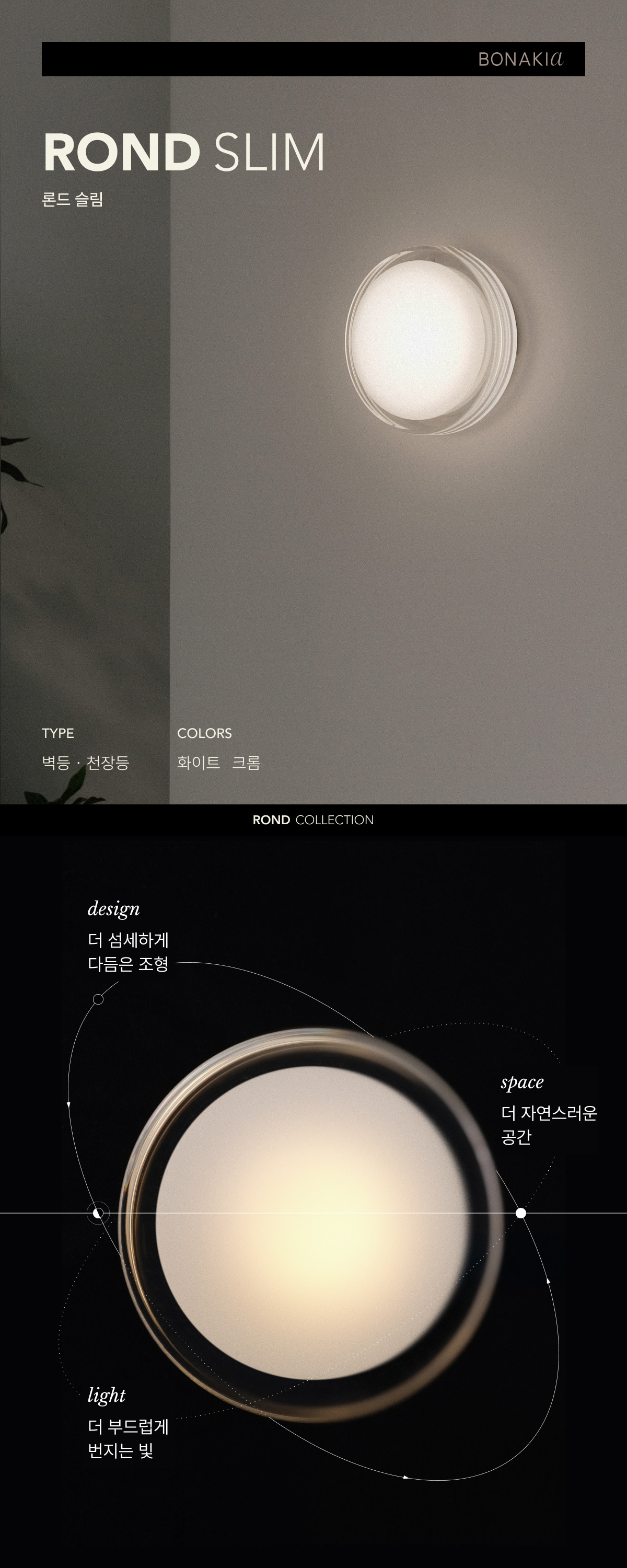 LED 보나키아 론드슬림 벽등 5W