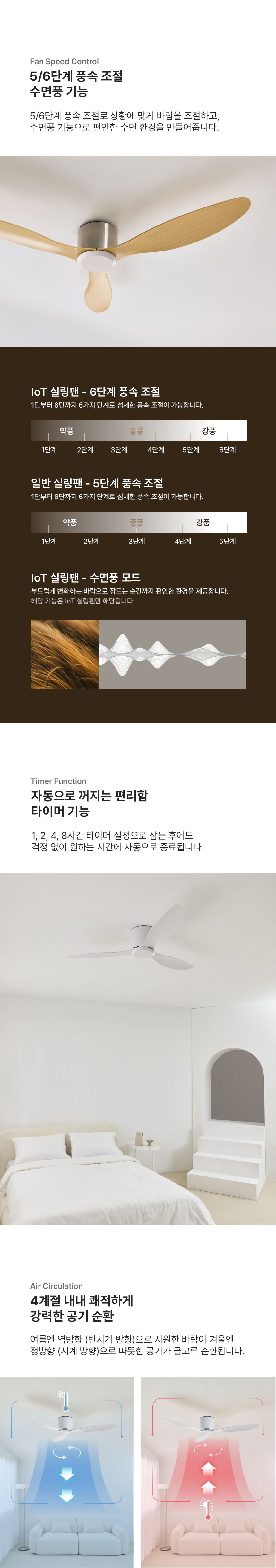 스피아노 샌디 IoT 원격제어 BLDC 유선형 132cm 52인치