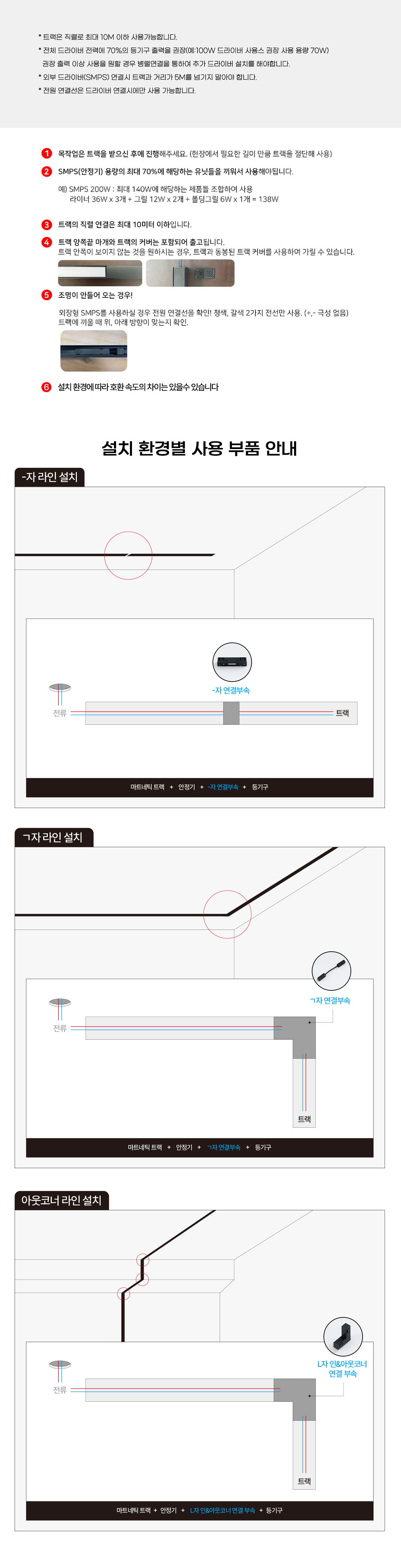 LM 카로나 LED 마이크로 마그네틱조명 레일등 레일조명