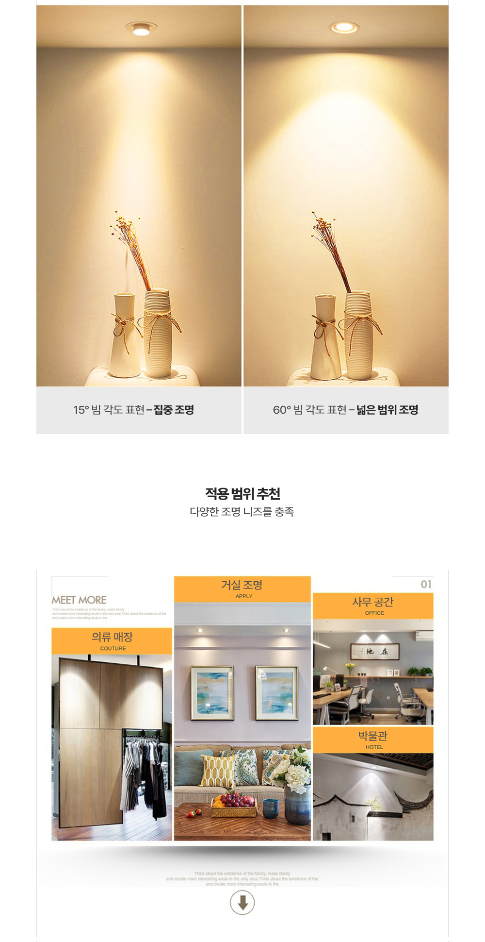 LED 줌 각도 매입등 (3인치,4인치)