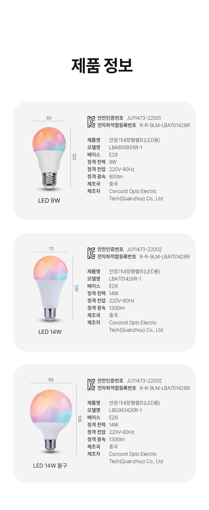LED 오트 스마트 전구 원격제어