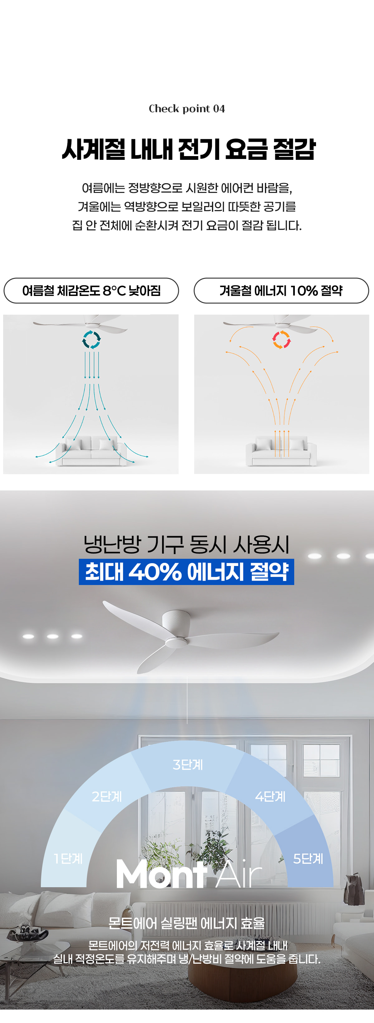 몬트에어 실링팬 [Ver.1/Ver.2] [42인치/52인치] [일반형/LED 조명형]