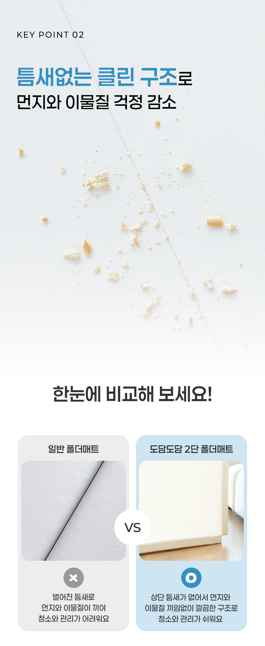 틈새 없는 폼 구조의 도담도담 한판 빅 폴더매트