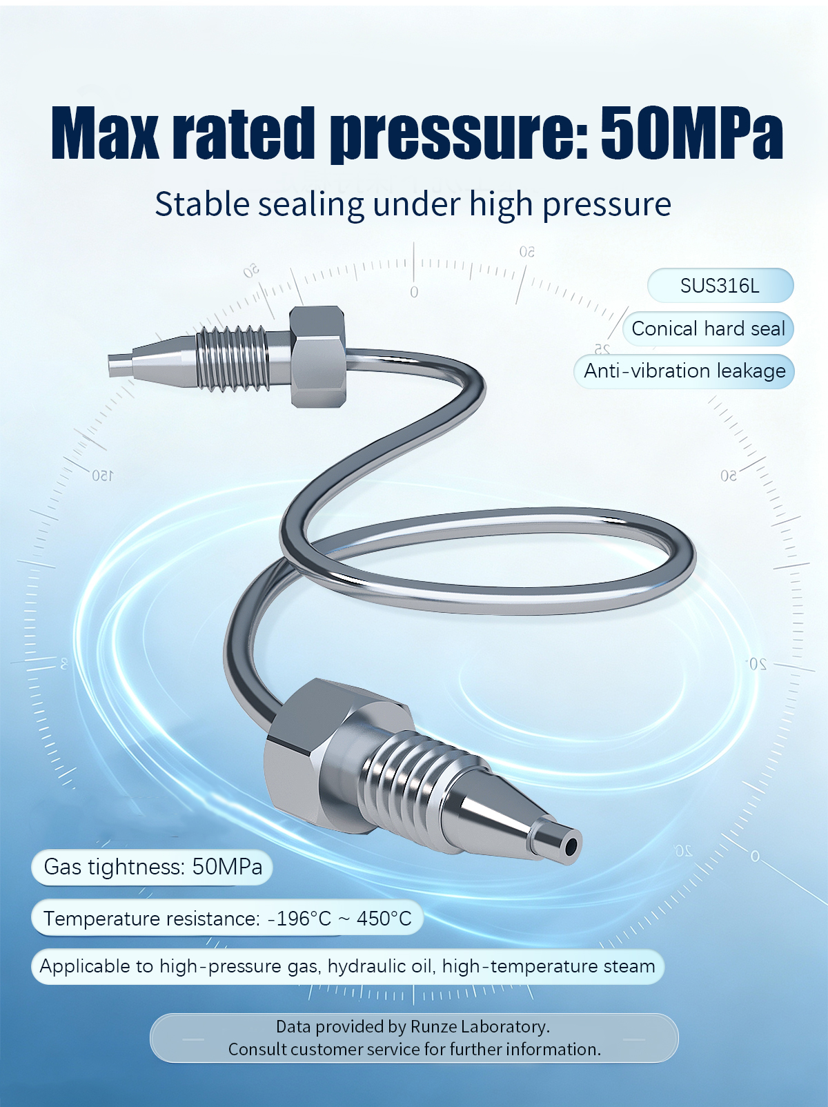 [Fitting] 10-32 UNF Stainless Steel HPLC Ferrule Fitting